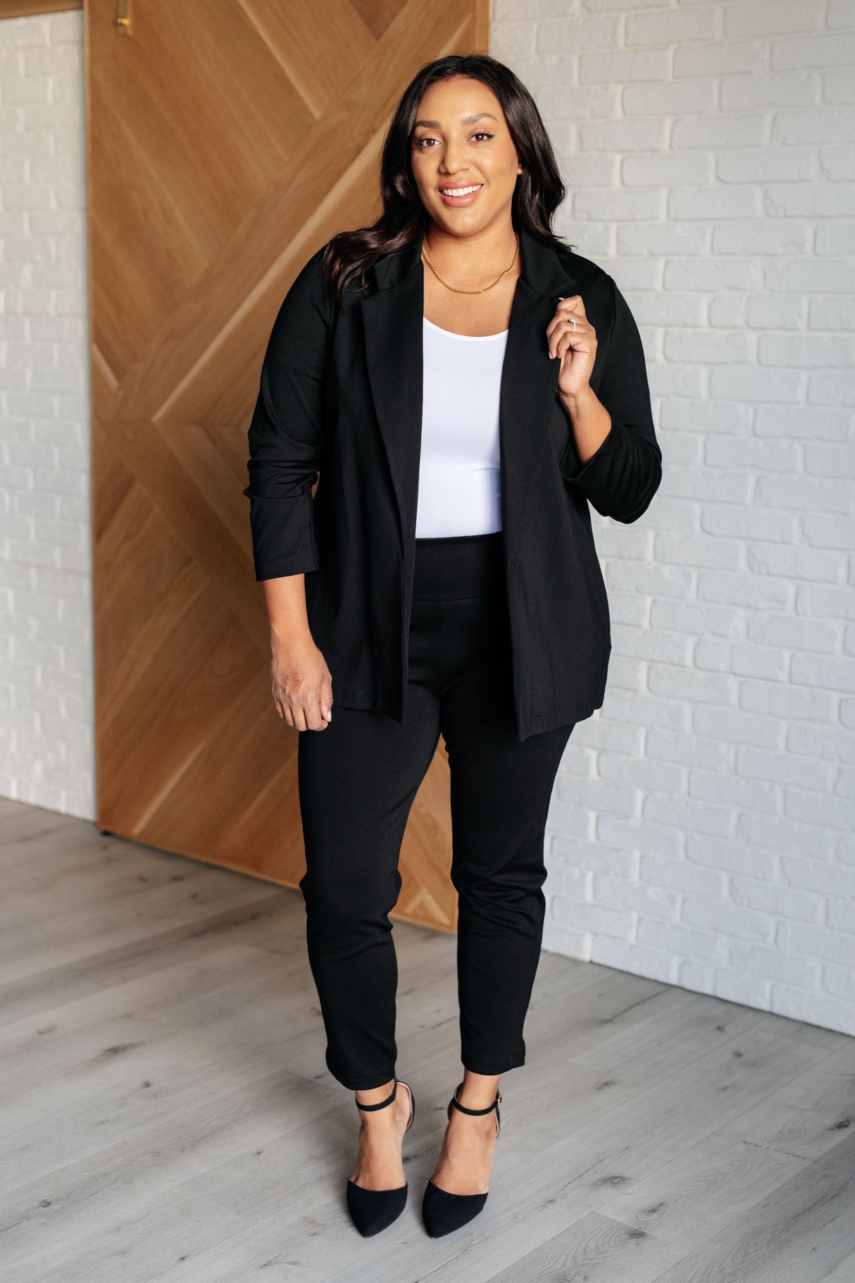 Blazer mágico 3/4 en negro