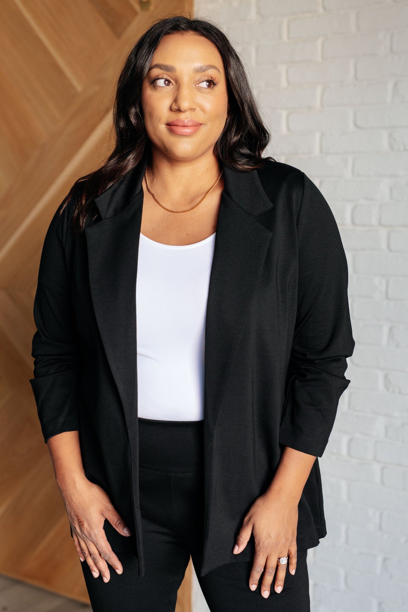 Blazer mágico 3/4 en negro