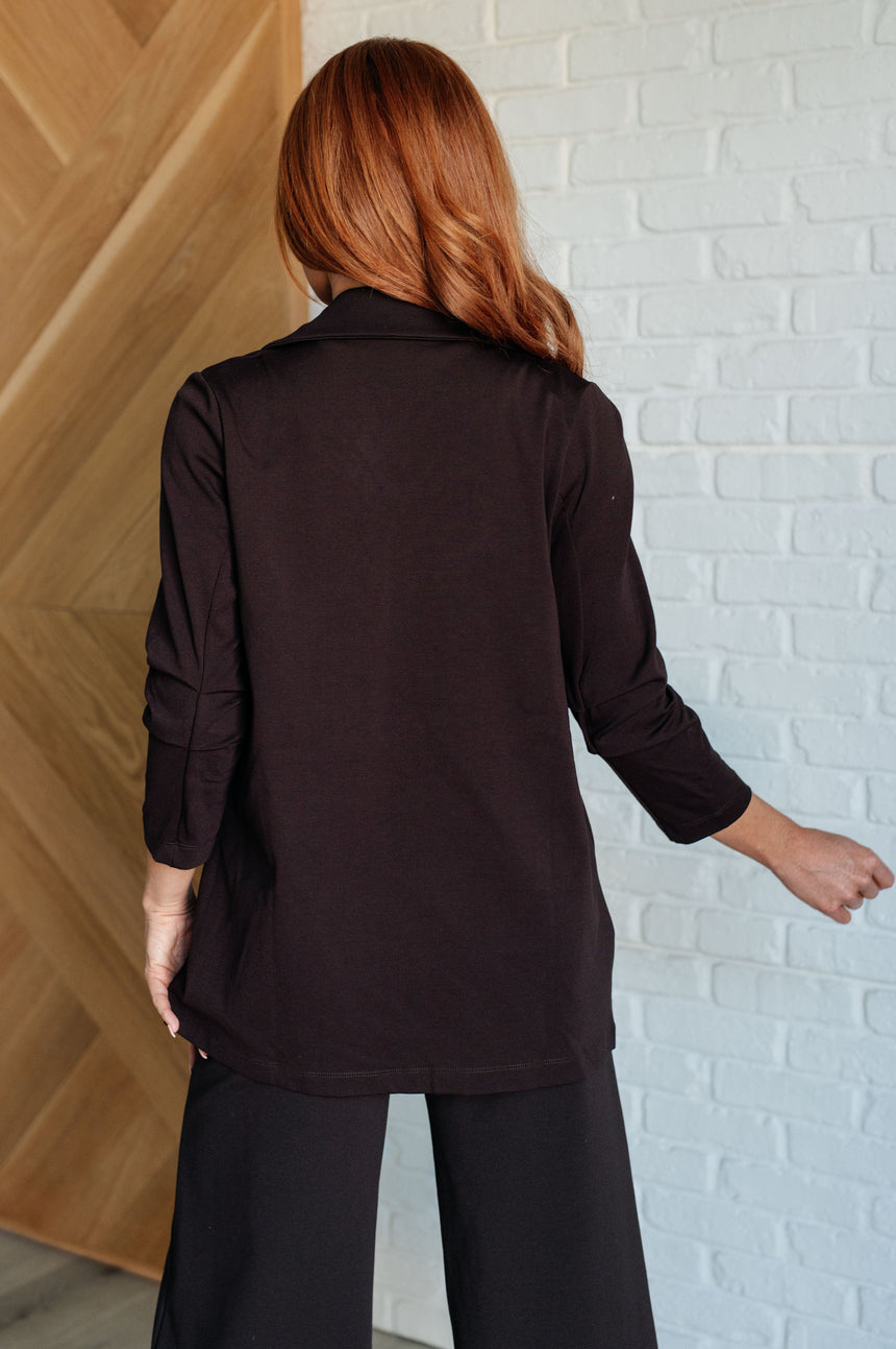 Magic 3/4 Blazer in Chocolate - Liarian Unlimited Boutique