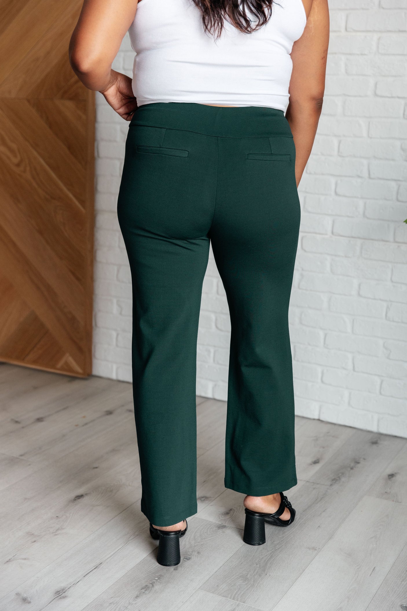 Magic Straight Pants in Hunter Green - Liarian Unlimited Boutique