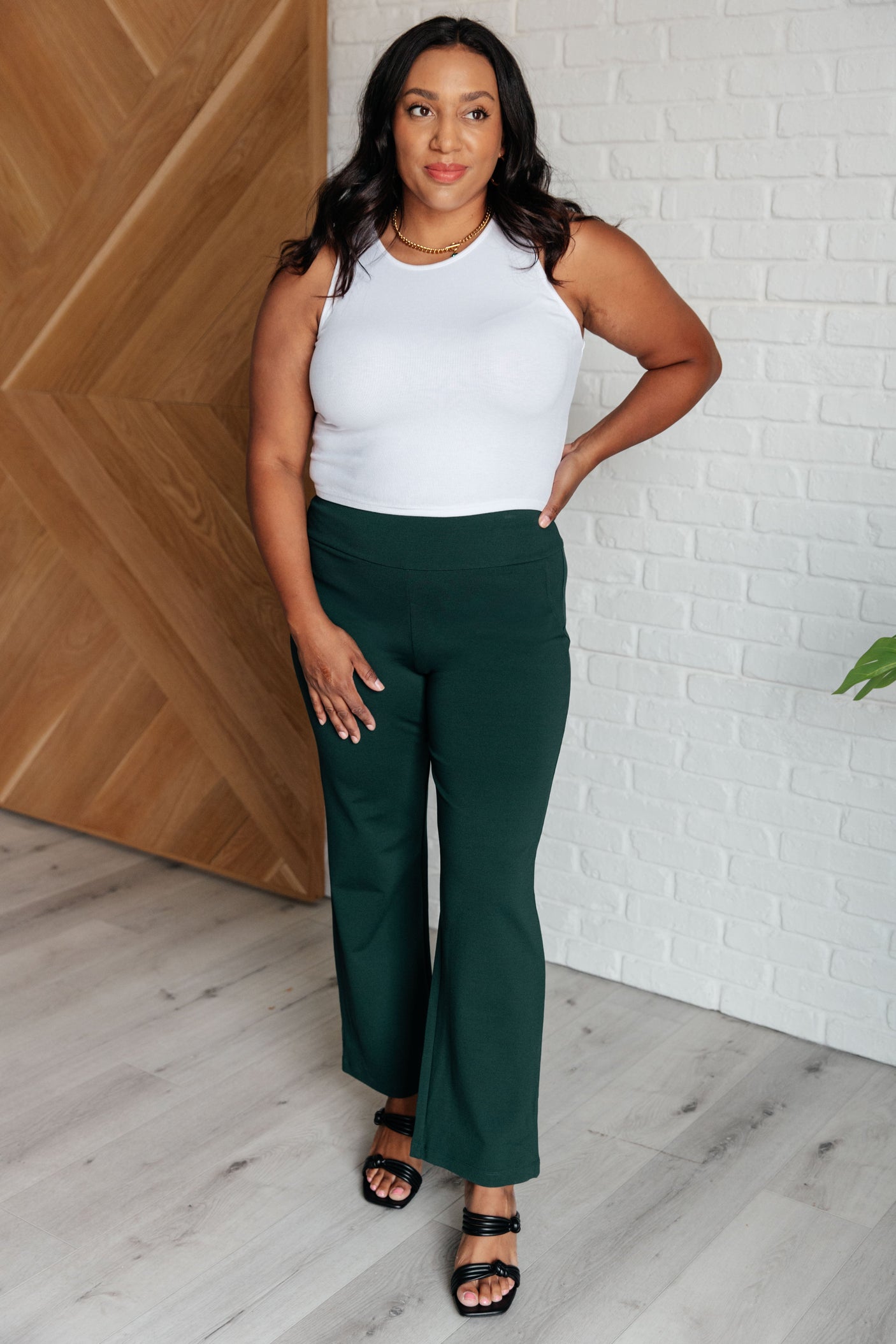 Magic Straight Pants in Hunter Green - Liarian Unlimited Boutique