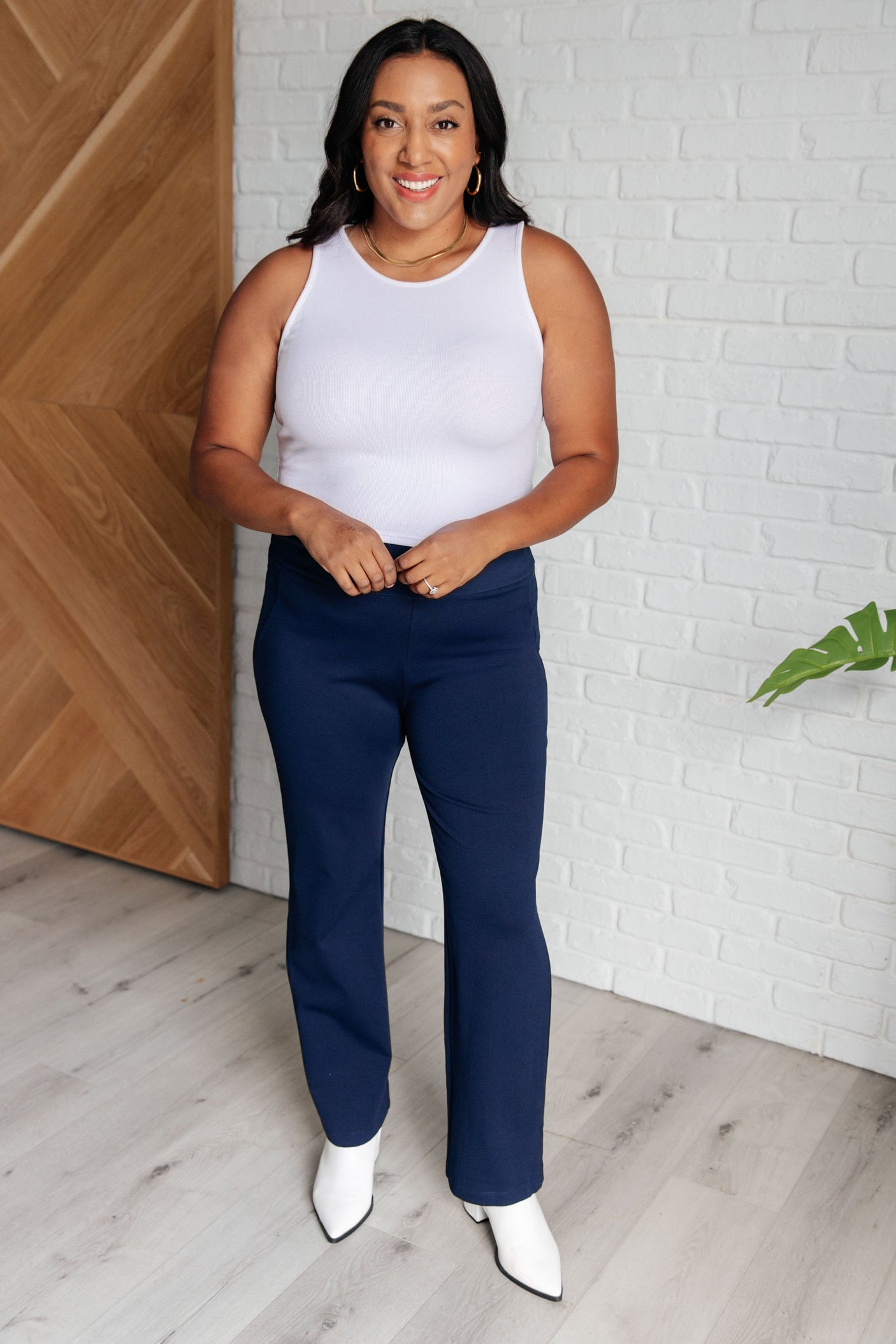 Magic Straight Pants in Navy - Liarian Unlimited Boutique