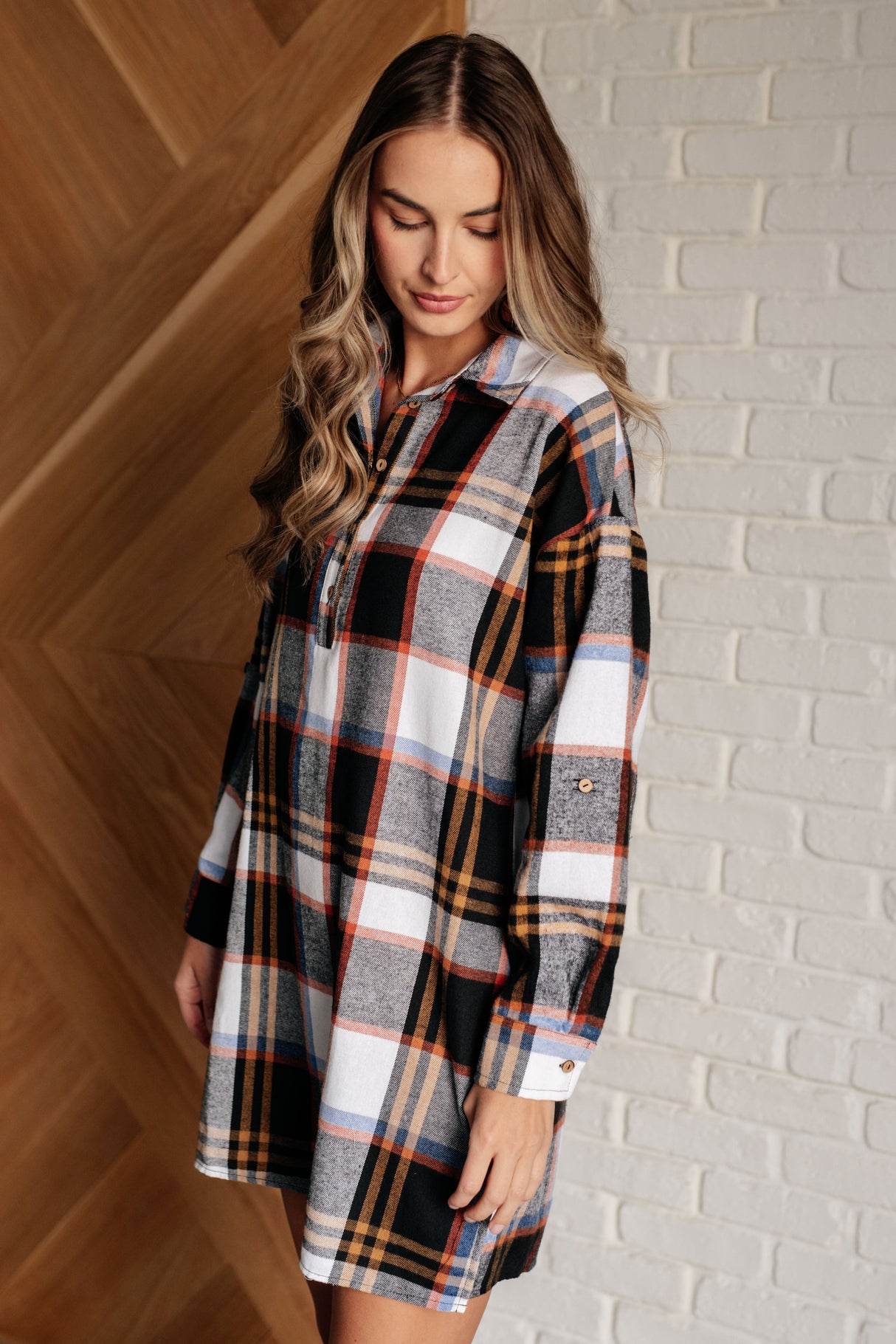 Vestido camisero a cuadros Make it Right