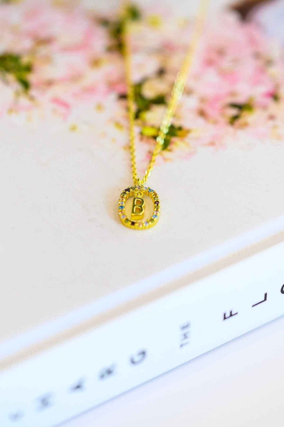 Mi Amor Gold Dipped Initial Necklace - Liarian Unlimited Boutique