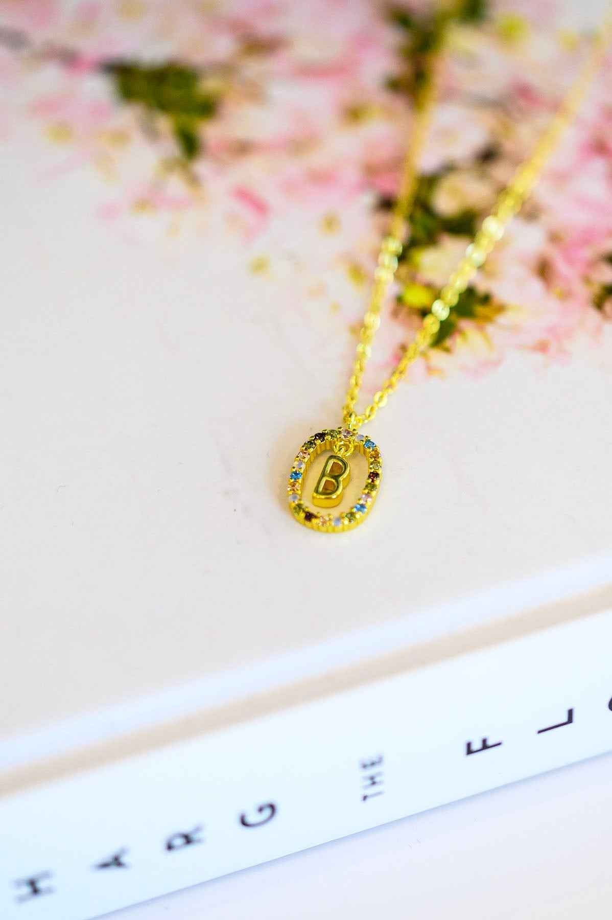 Mi Amor Gold Dipped Initial Necklace - Liarian Unlimited Boutique