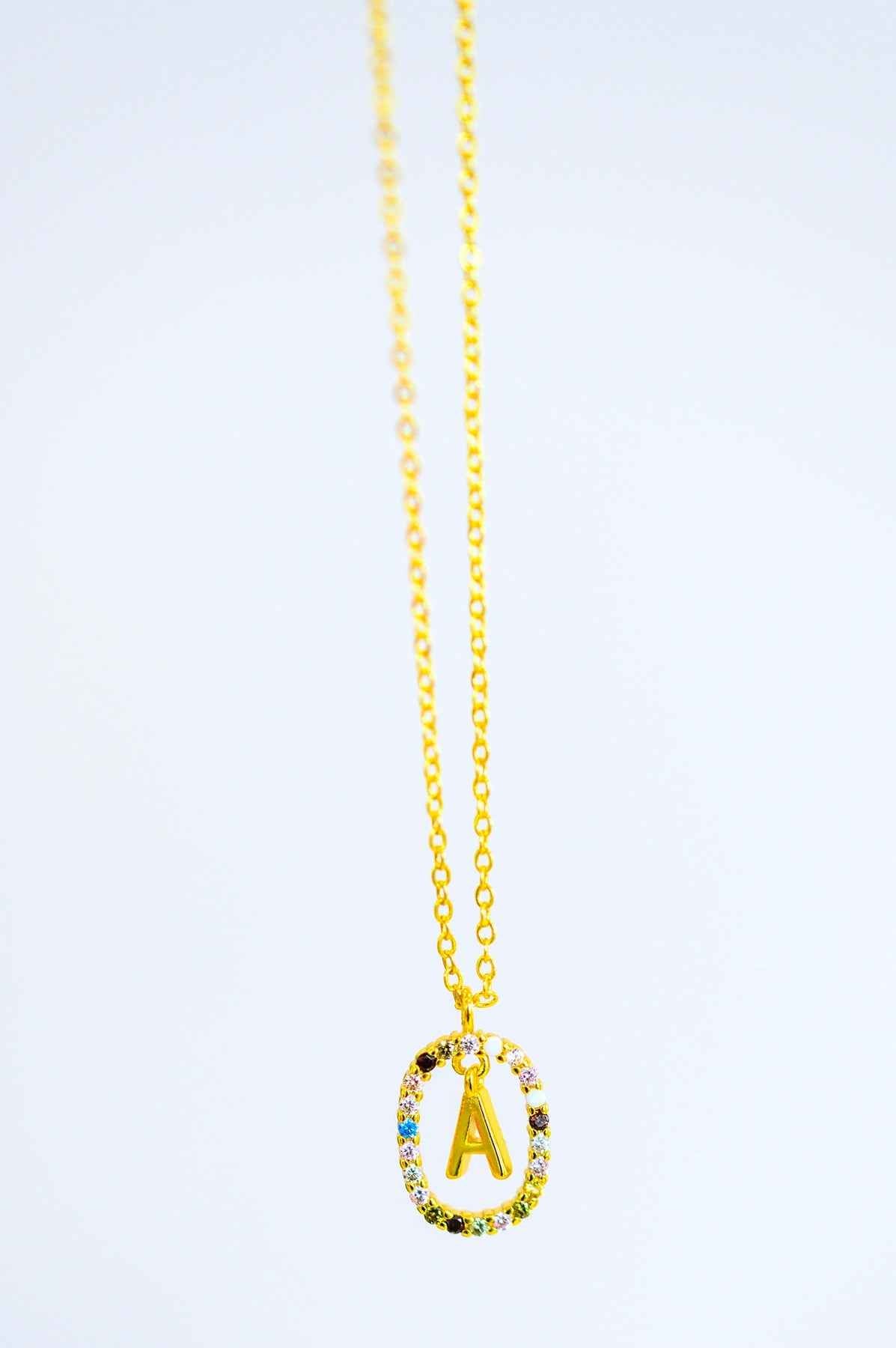 Mi Amor Gold Dipped Initial Necklace - Liarian Unlimited Boutique