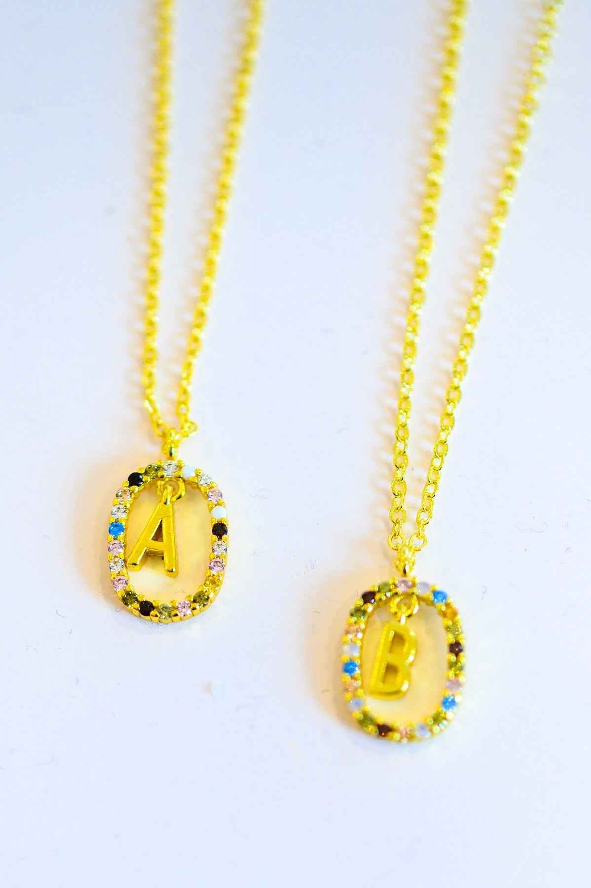 Mi Amor Gold Dipped Initial Necklace - Liarian Unlimited Boutique