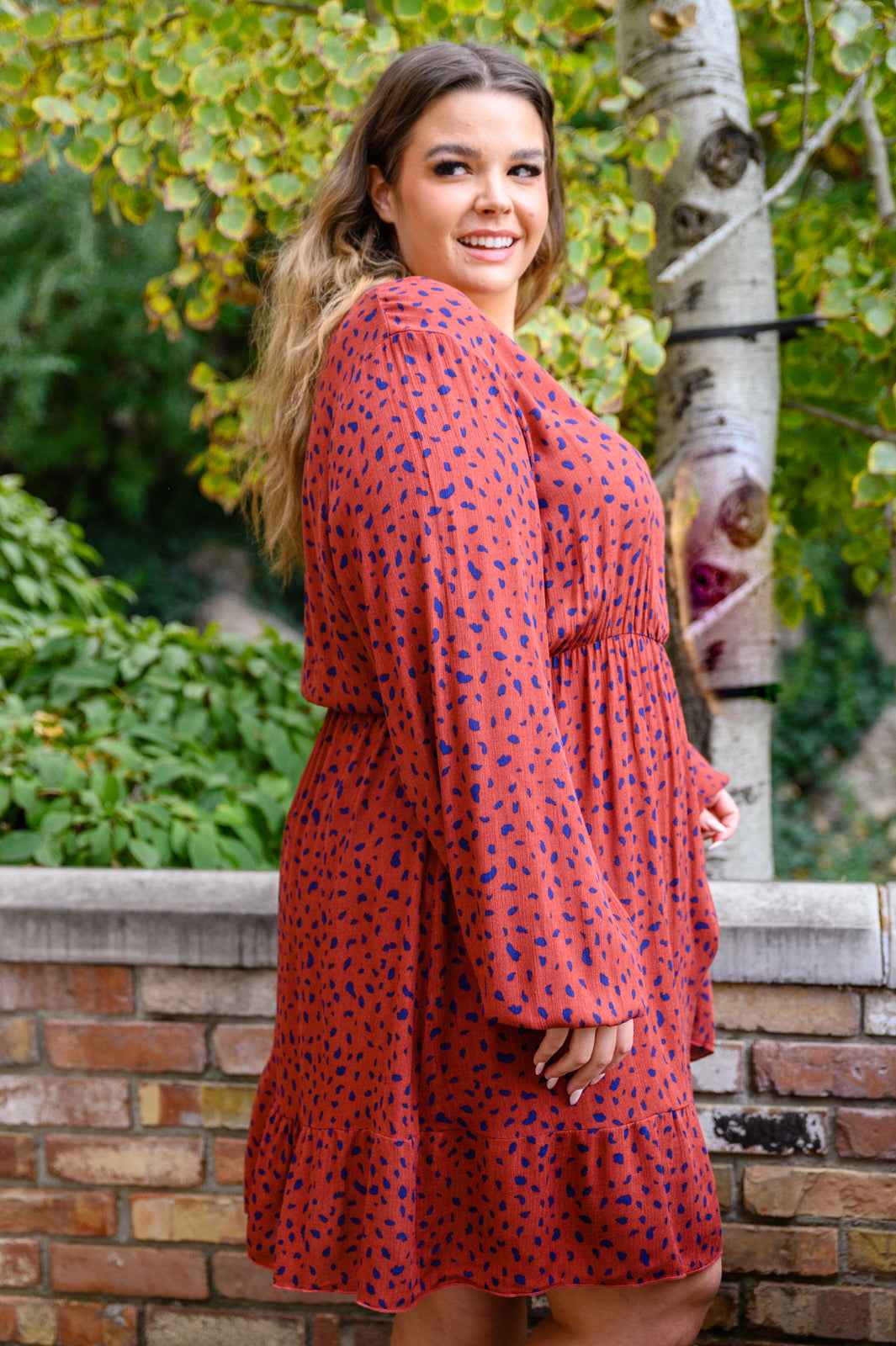 Most Genuine Spotted Dress In Rust - Liarian Unlimited Boutique