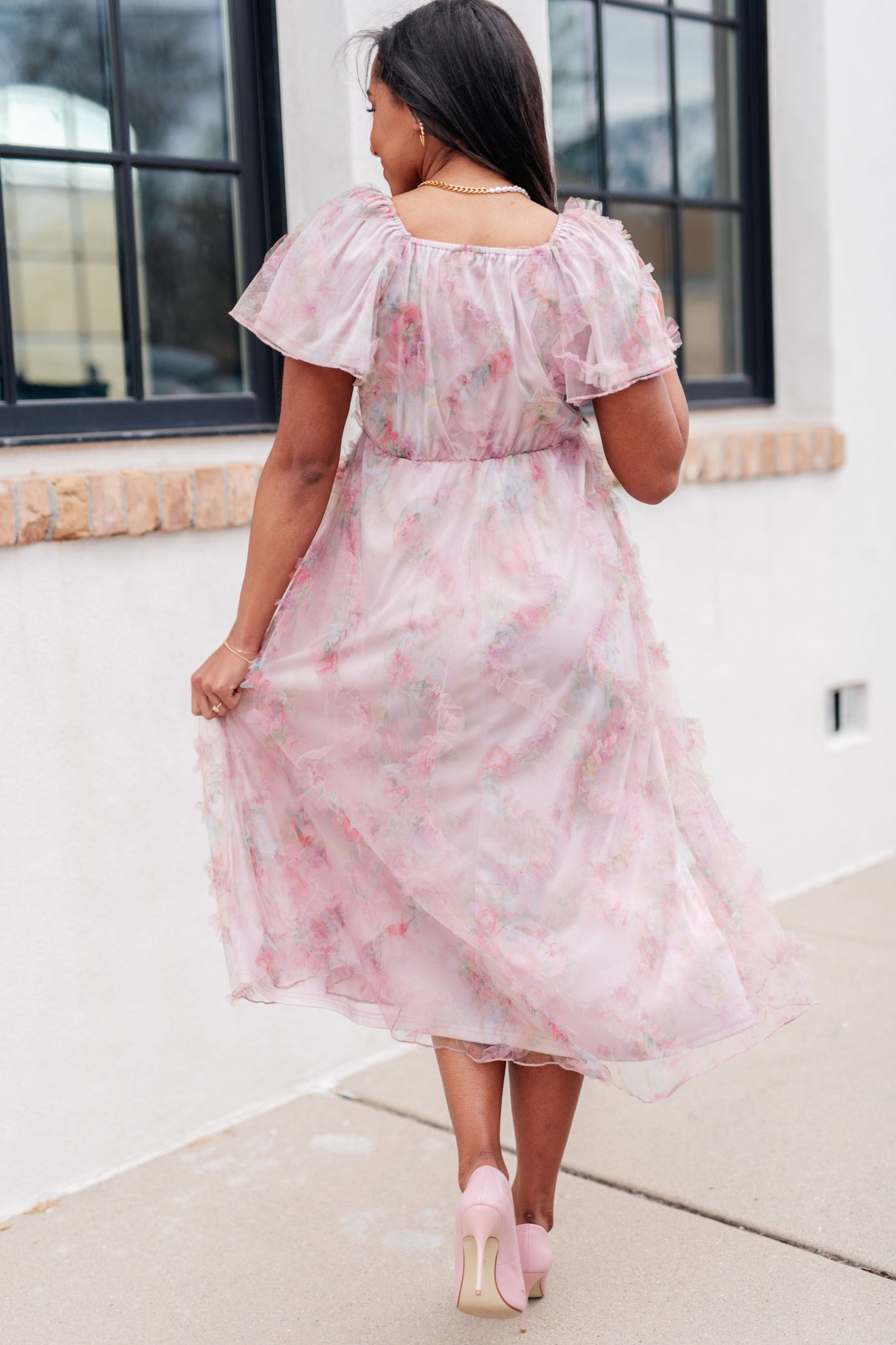 Vestido de mangas onduladas de My Little Songbird