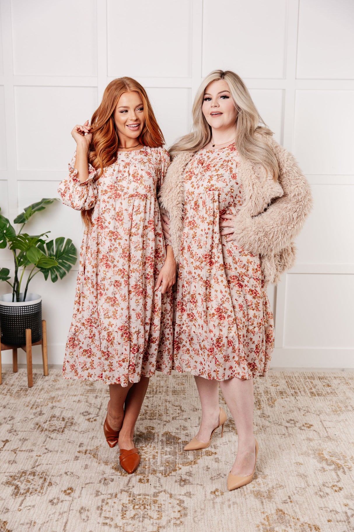Vestido floral con mangas globo Next to You
