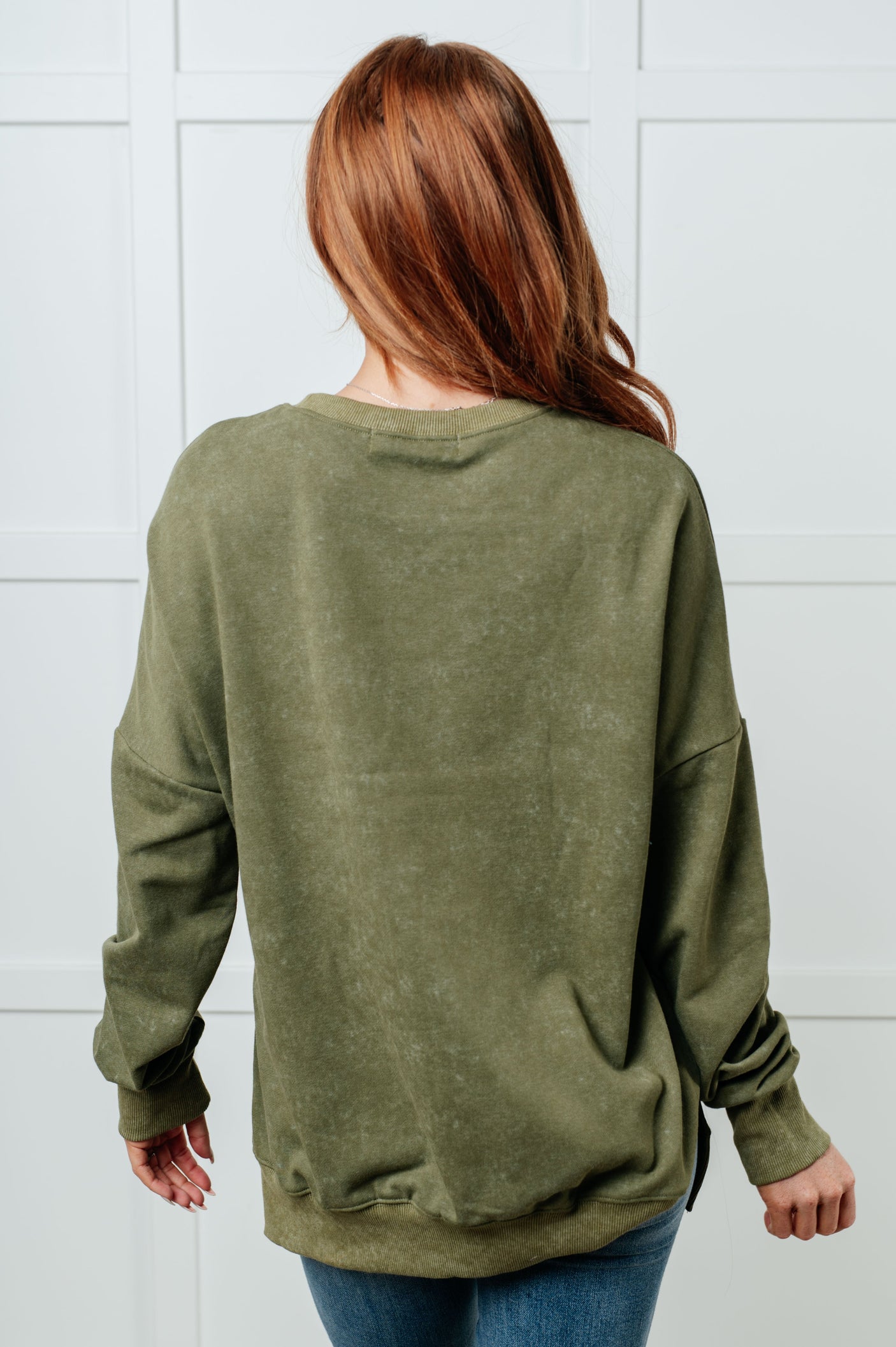 Sudadera extragrande No Plain Jane en verde