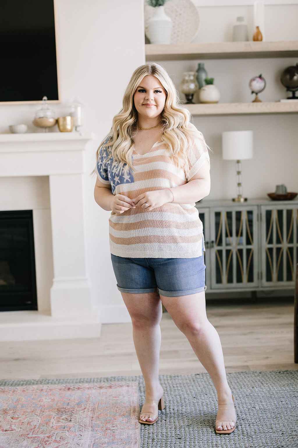Old Glory Sleeveless Sweater - Liarian Unlimited Boutique
