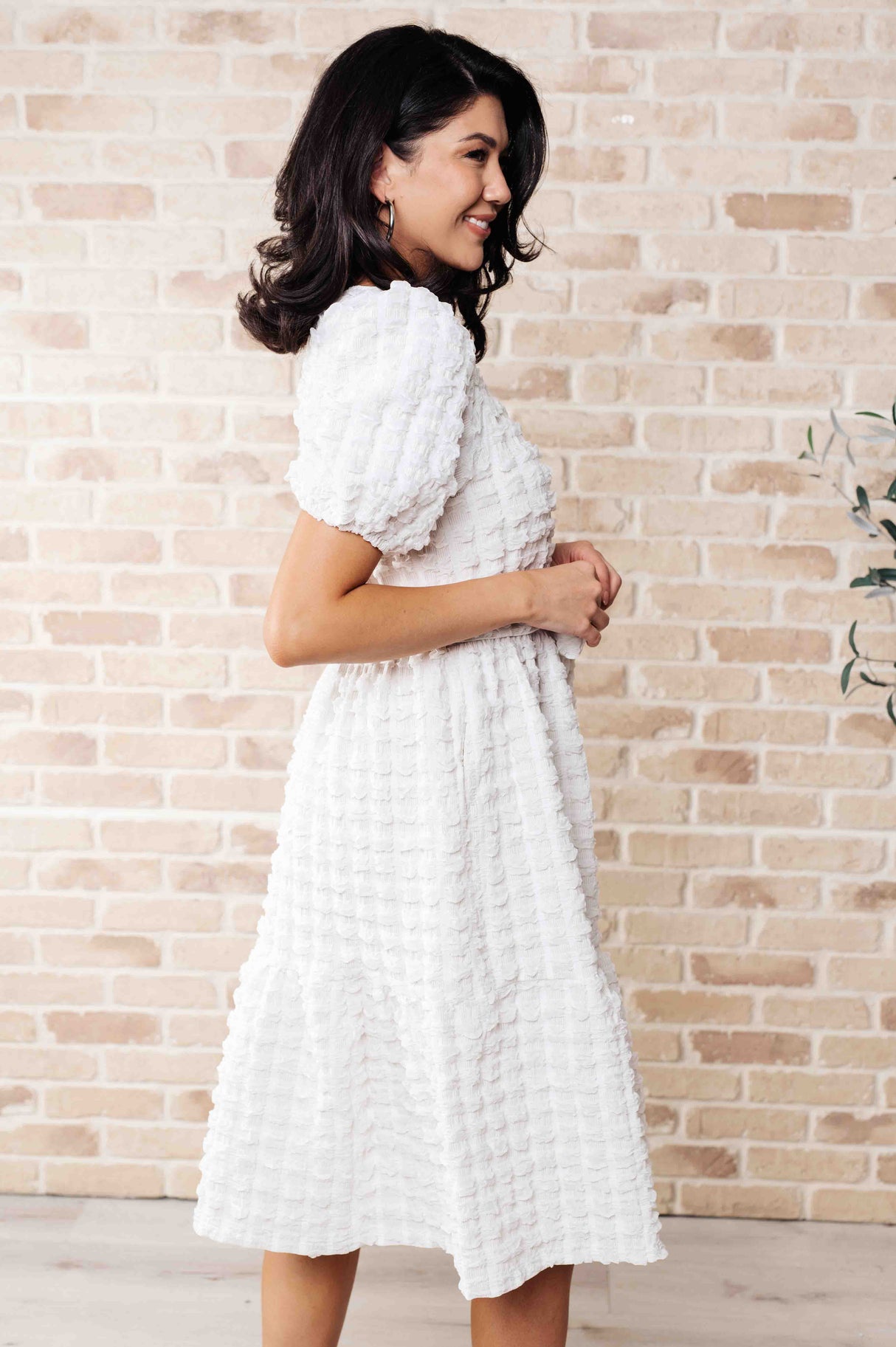 Vestido midi de burbujas On Cloud Nine