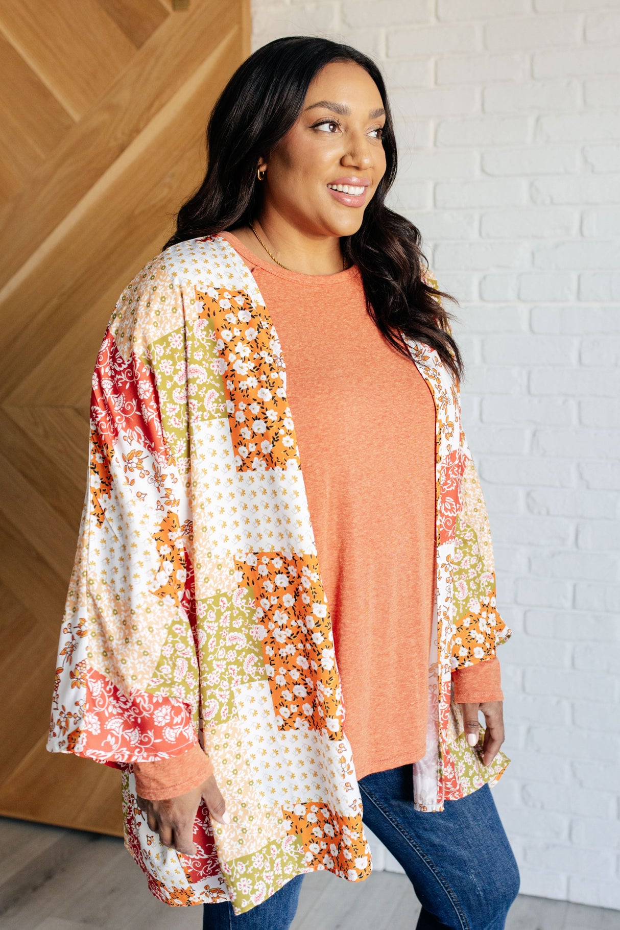 Patchwork of Feelings Mixed Floral Kimono - Liarian Unlimited Boutique
