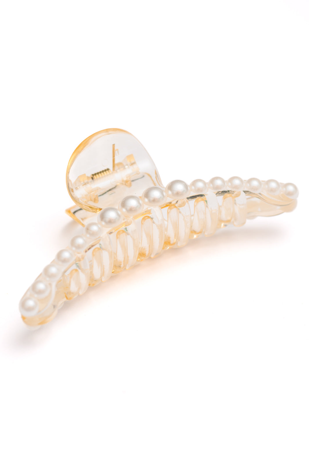 Juego de 3 clips de perla y mármol