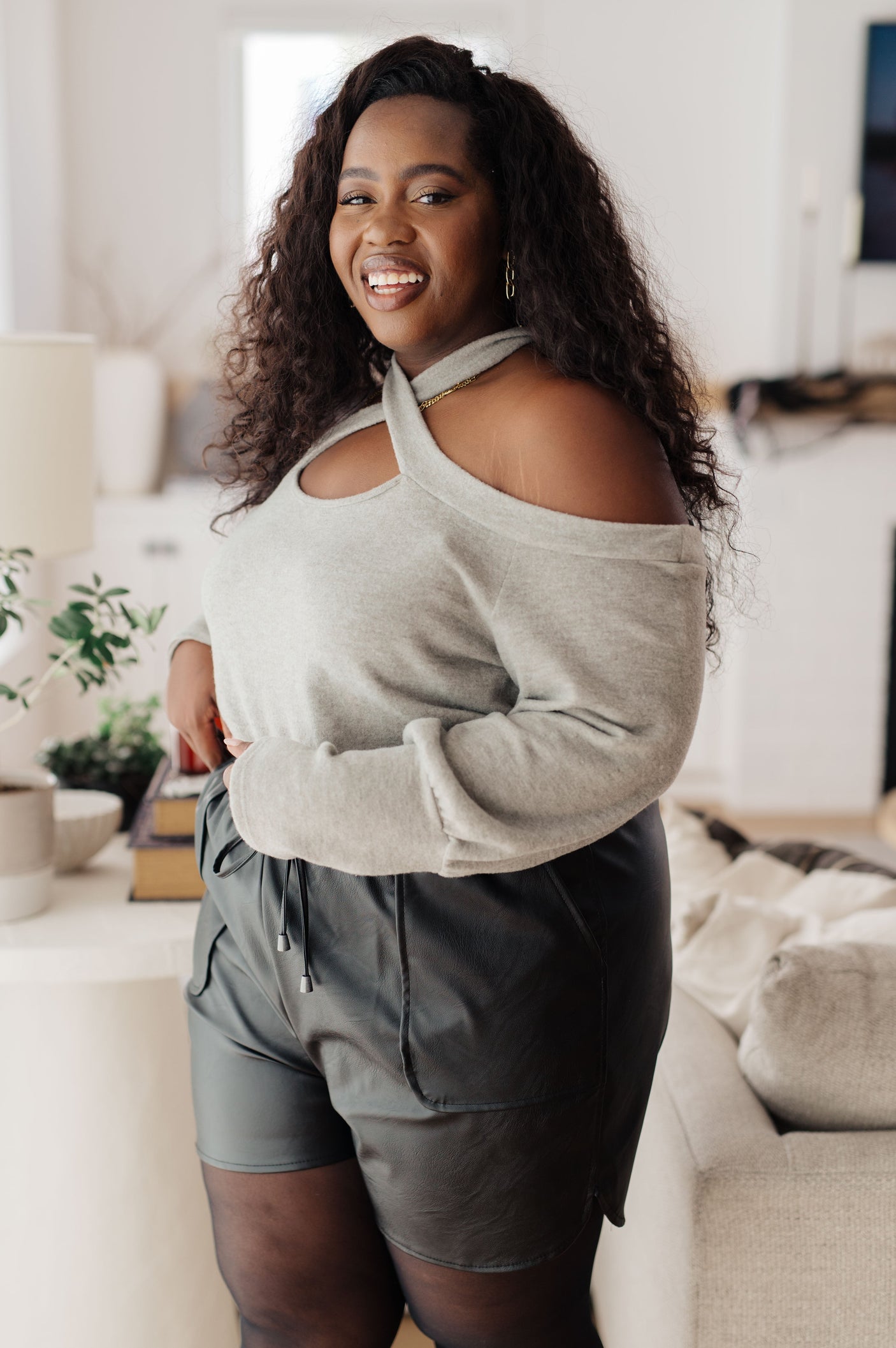 Pizza and a Movie Halter Detail Top - Liarian Unlimited Boutique