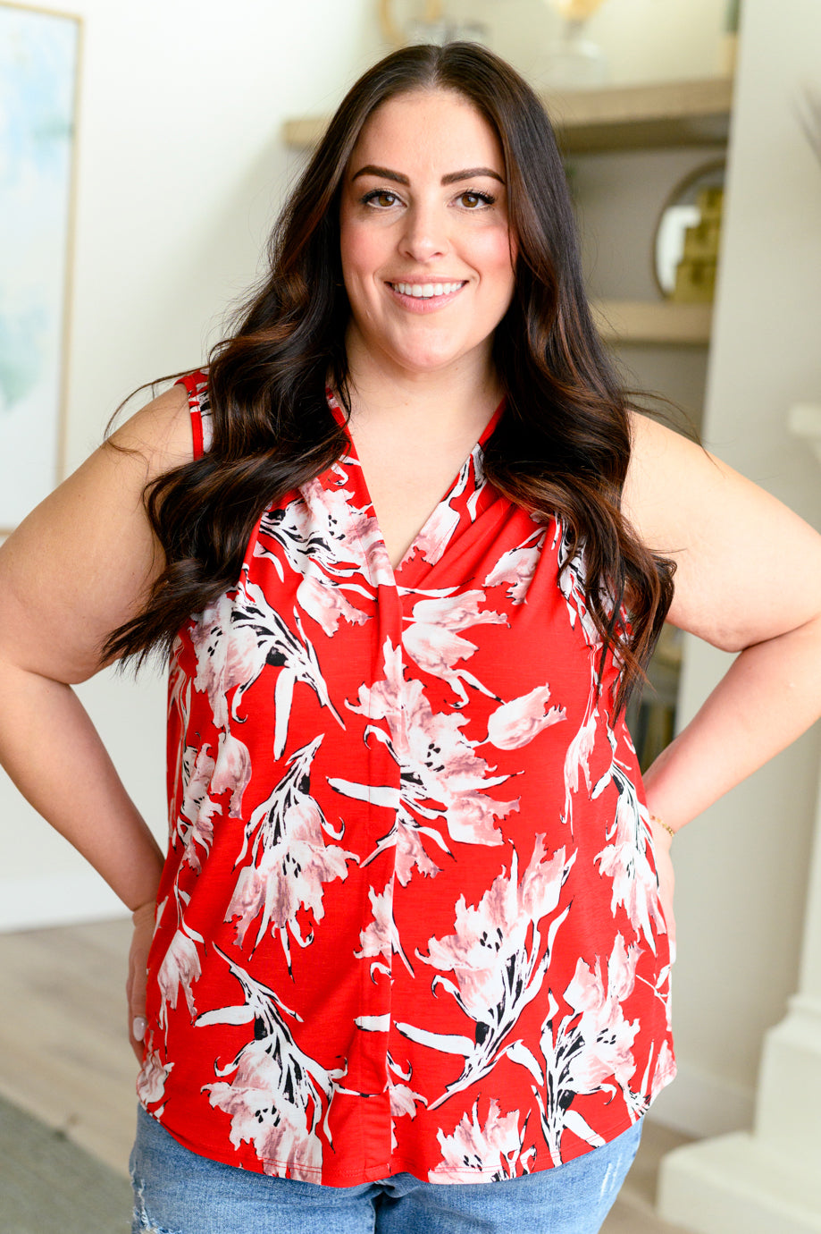 Please Don't Stop the Music V-Neck Tank - Liarian Unlimited Boutique