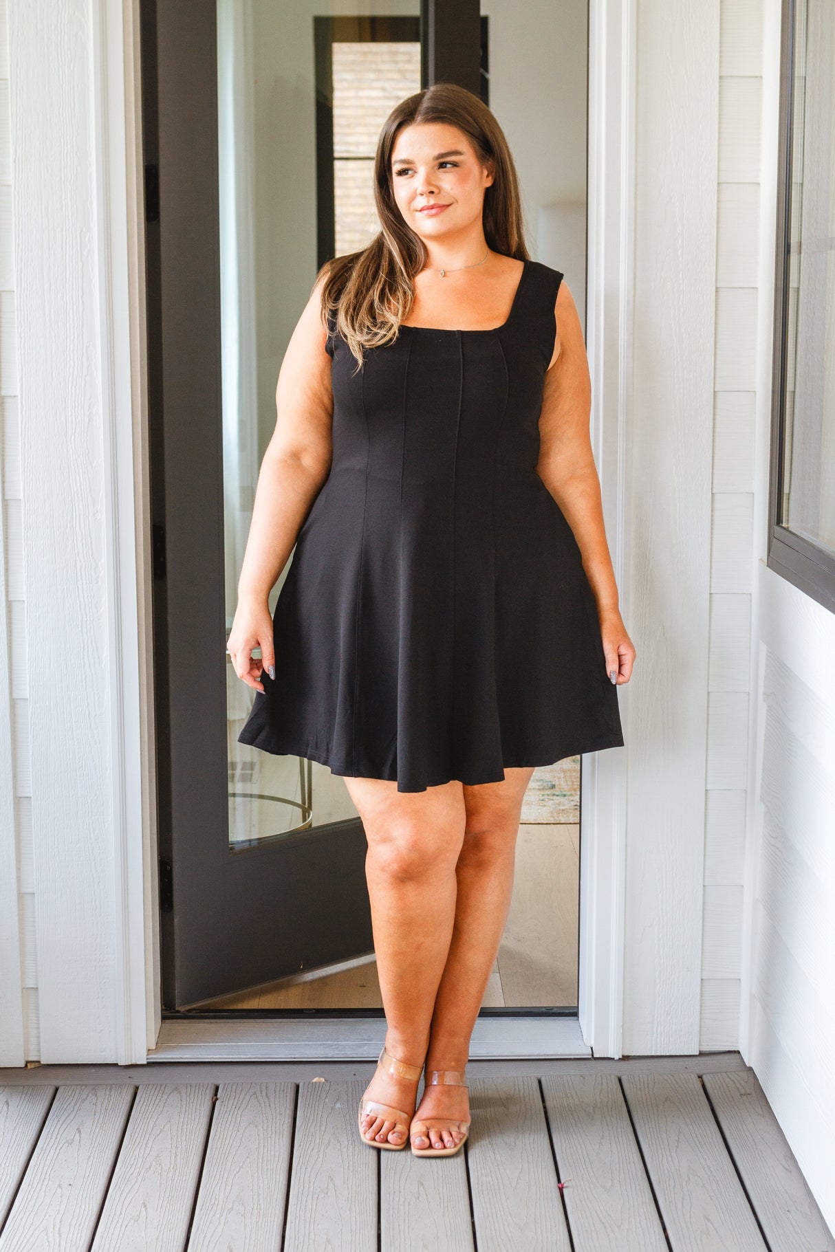 Polo Match Square Neck Dress - Liarian Unlimited Boutique