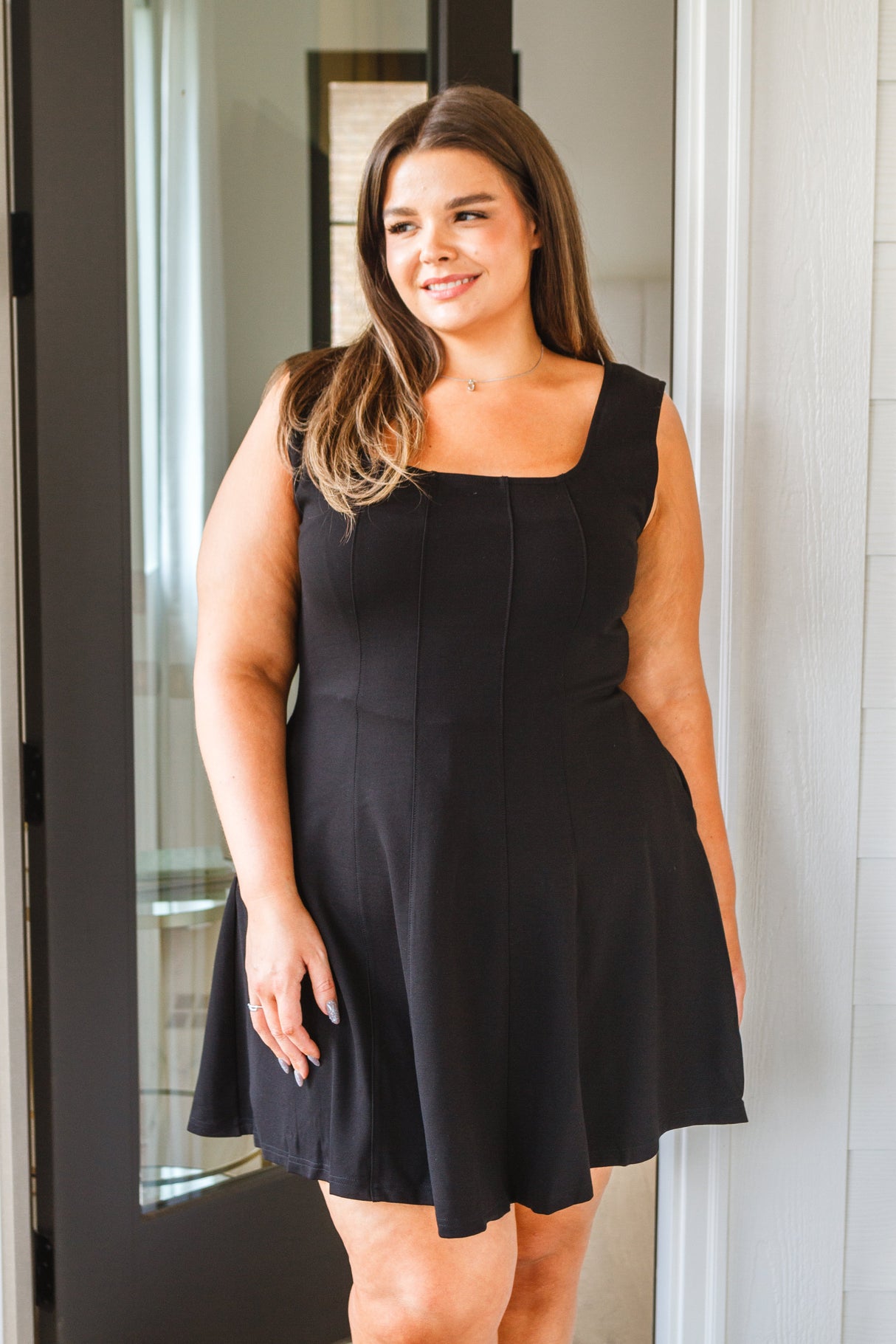 Polo Match Square Neck Dress - Liarian Unlimited Boutique