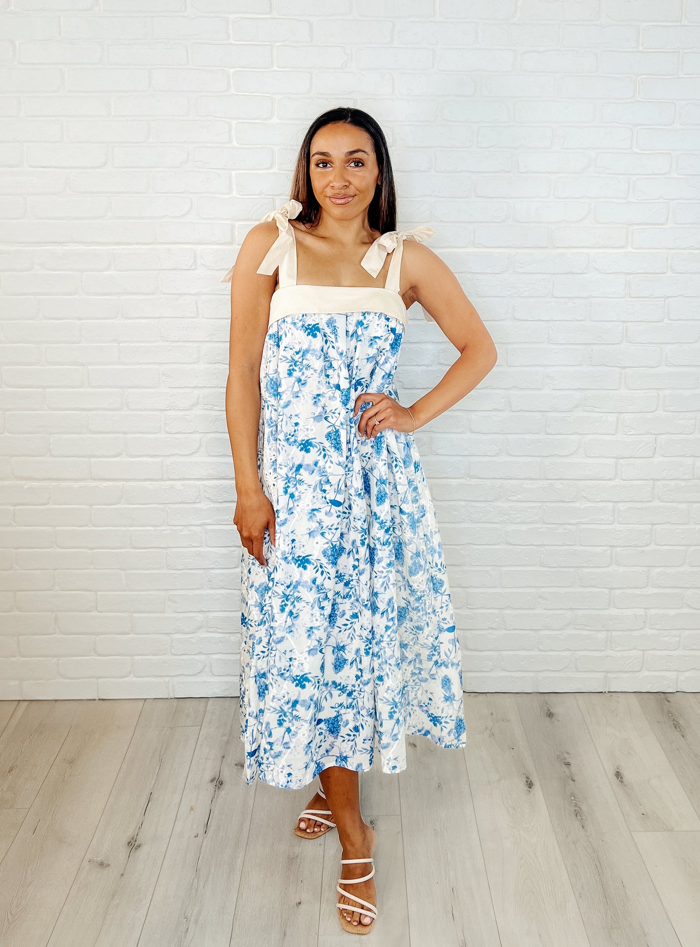 Prepare the Yacht Square Neck Dress