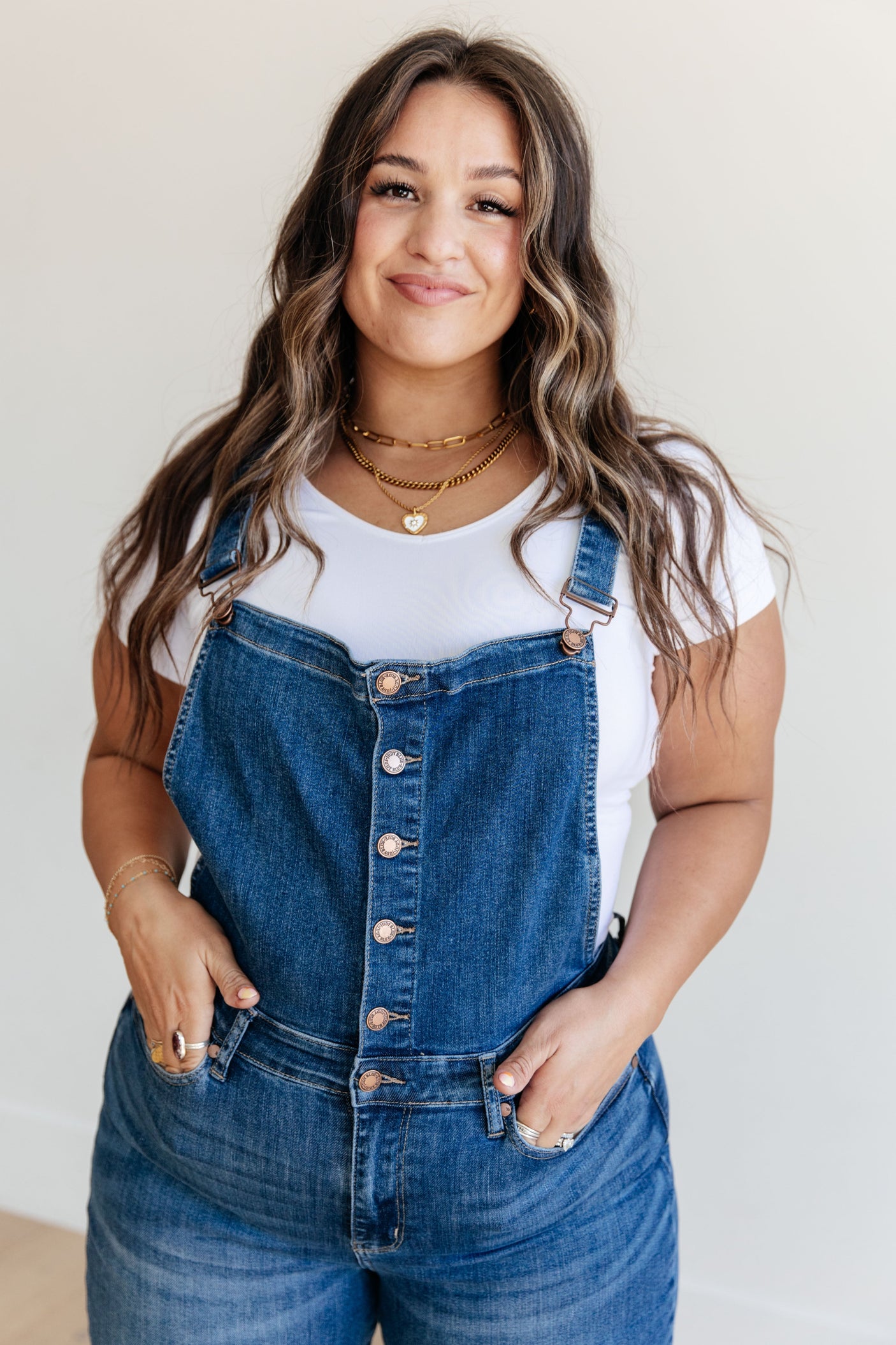 Priscilla High Rise Crop Wide Leg Denim Overalls - Liarian Unlimited Boutique