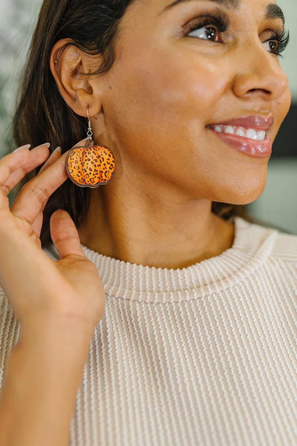 Pendientes de calabaza naranja