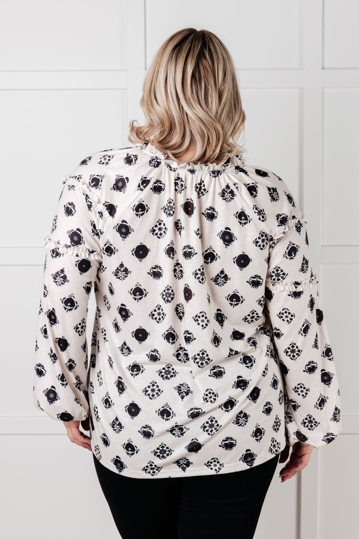 Blusa de mosaico floral de seguimiento rápido