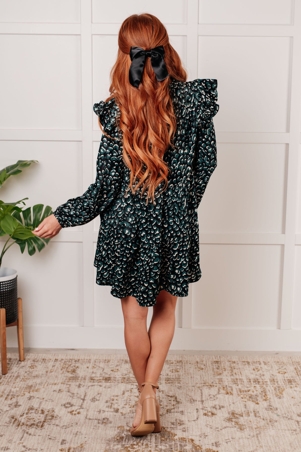 Right As Rain Ruffle Detail Dress - Liarian Unlimited Boutique