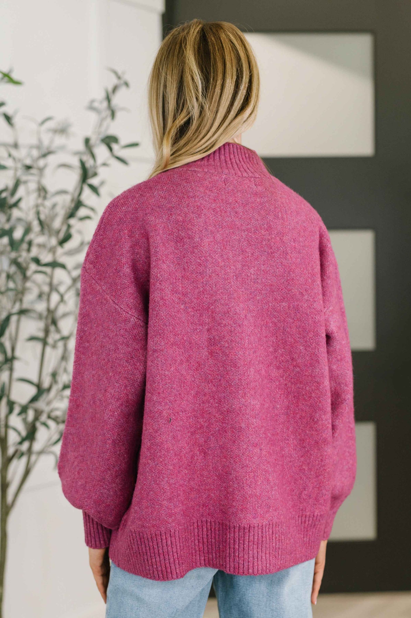 Right to the Core High Neck Pullover in Light Plum