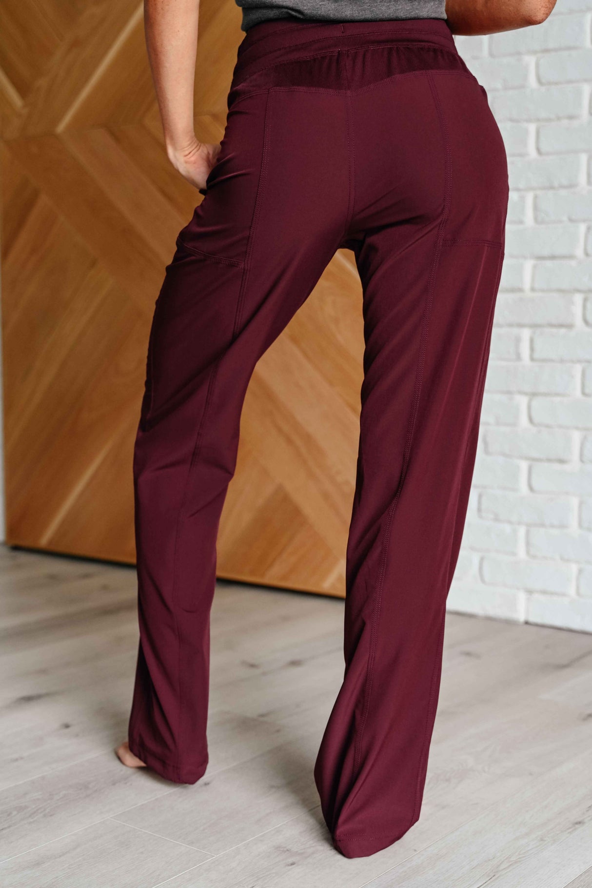 Runner's High Drawstring Joggers in Red Merlot - Liarian Unlimited Boutique