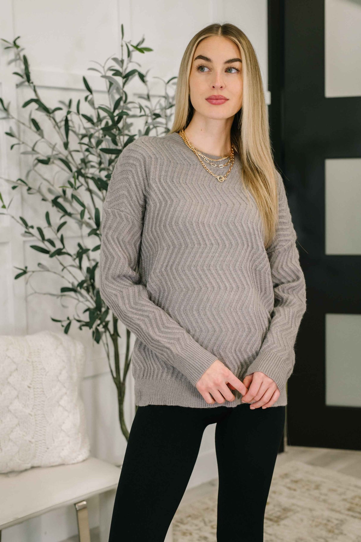 Rush of Joy Textured Long Sleeve Top