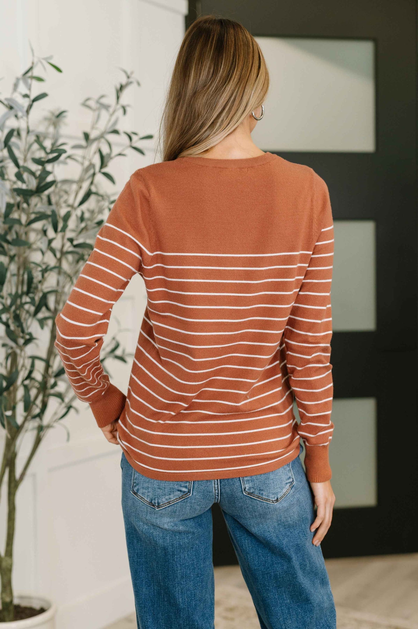 Rust Revival Long Sleeve Knit Top