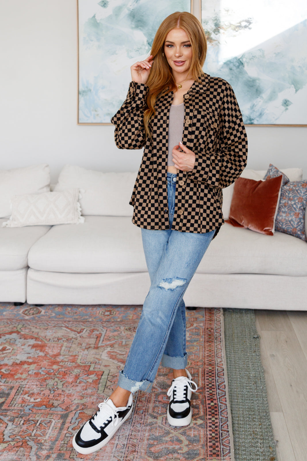 Chaqueta a cuadros Safe Secrets