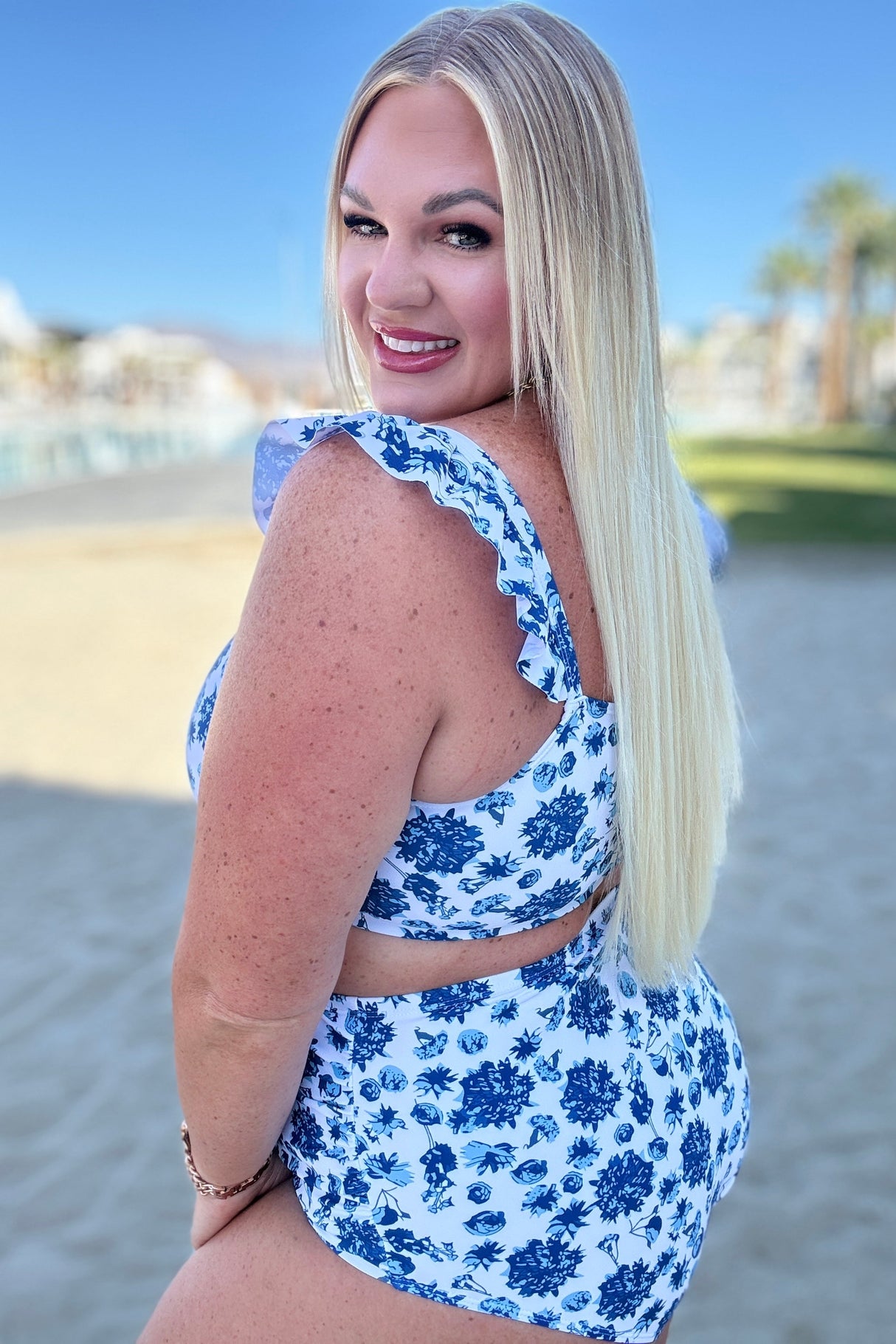 Samoa Floral High Waisted Swim Bottoms - Liarian Unlimited Boutique