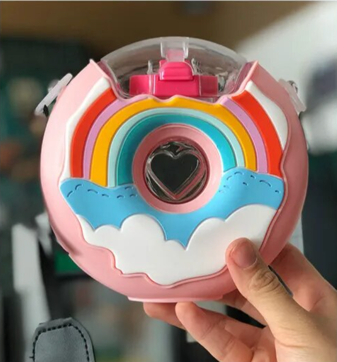 Portable Rainbow Donut Water Bottle - Liarian Unlimited Boutique