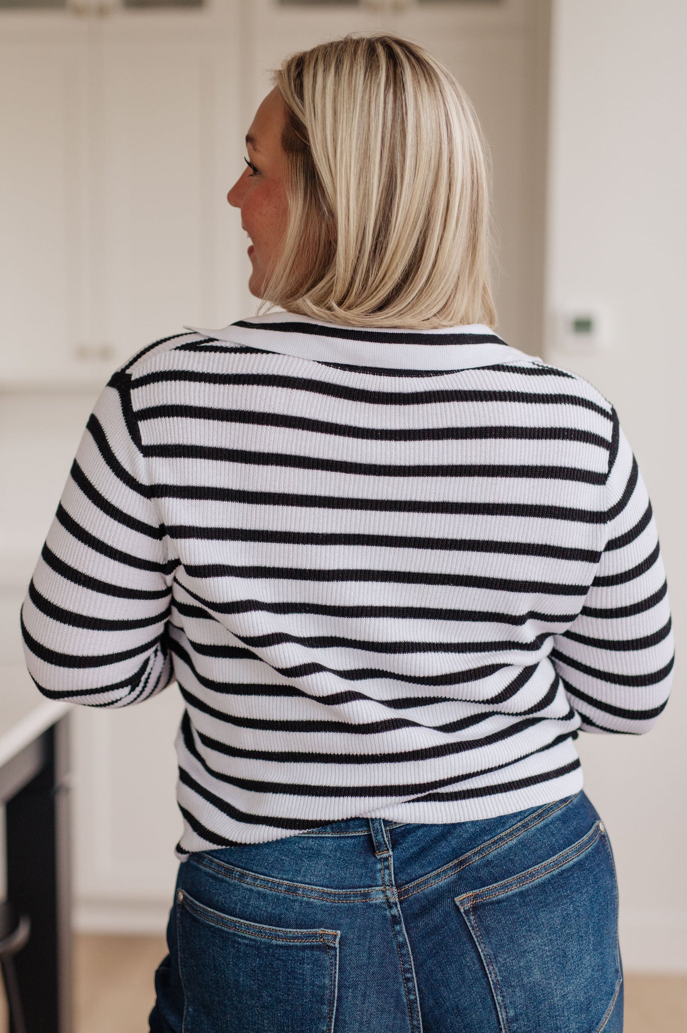 Self Improvement V-Neck Striped Sweater - Liarian Unlimited Boutique