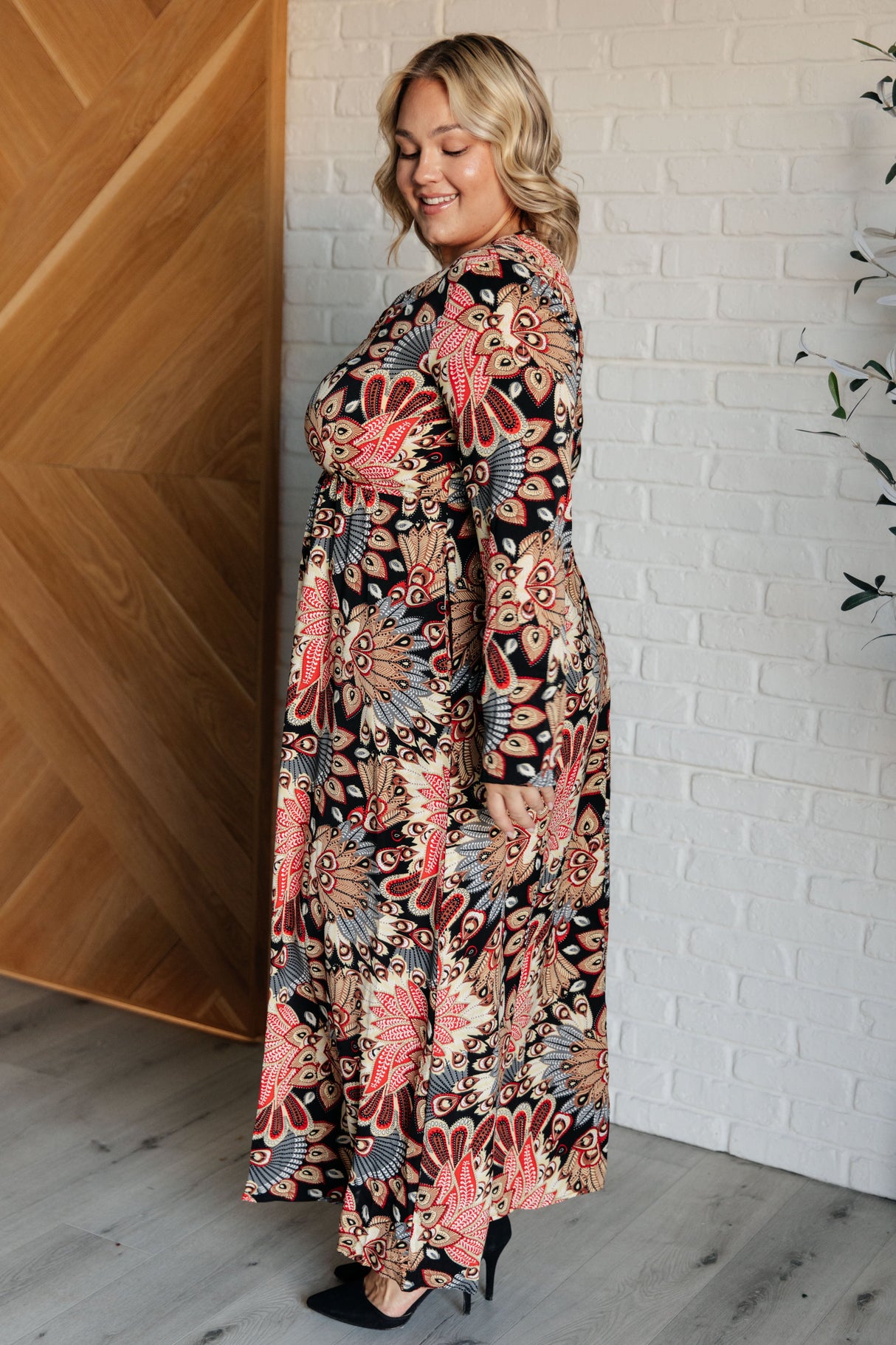 Vestido largo cruzado de imitación de envío