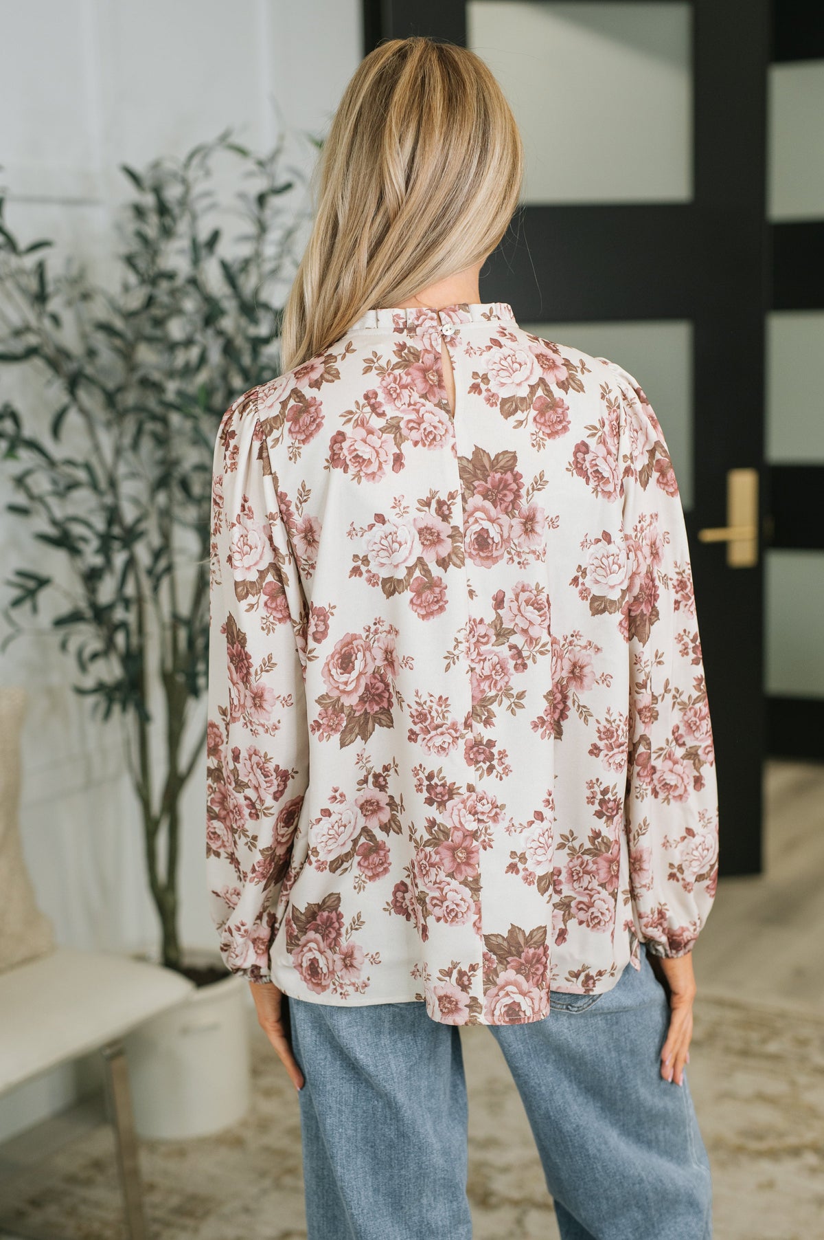 Shockingly Savvy Pleated Floral Blouse