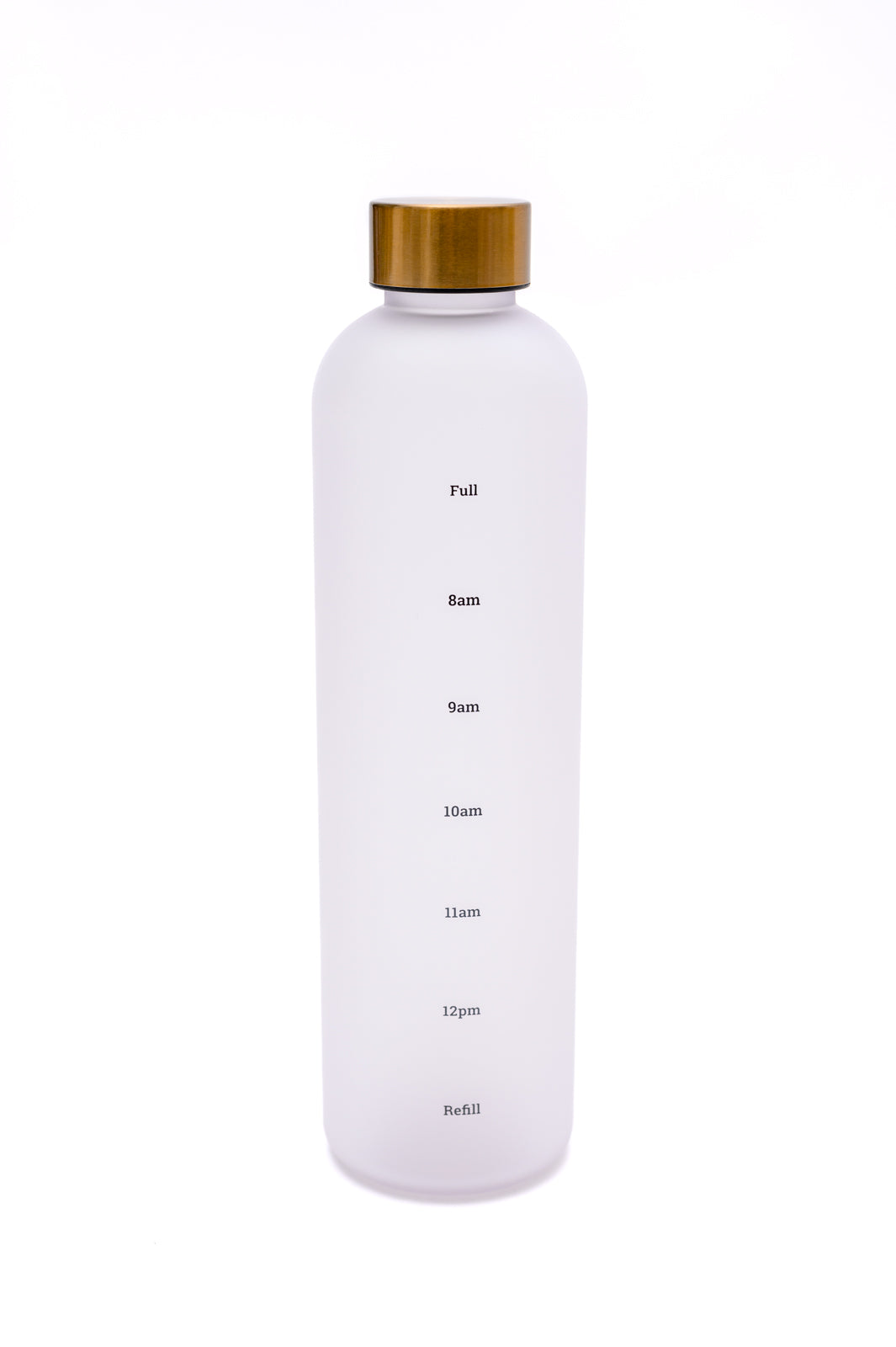 Sippin' Pretty 32 oz Translucent Water Bottle in White & Gold - Liarian Unlimited Boutique