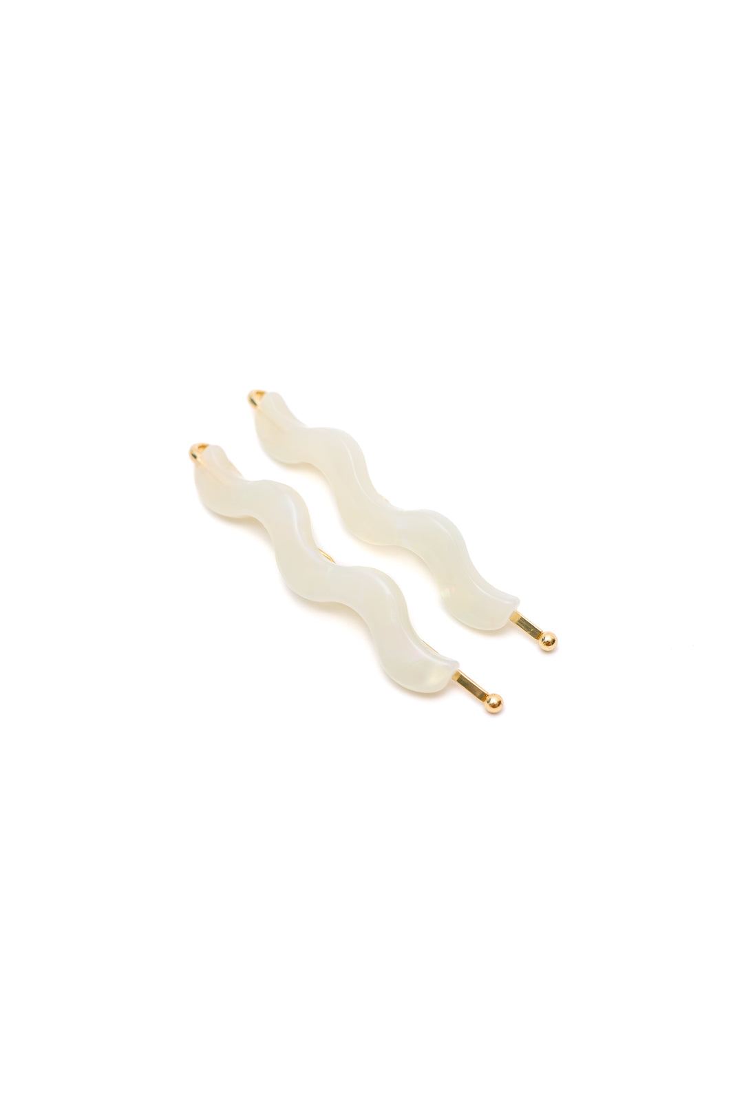 Sleek Waves Hair Clip in White Tortoise - Liarian Unlimited Boutique