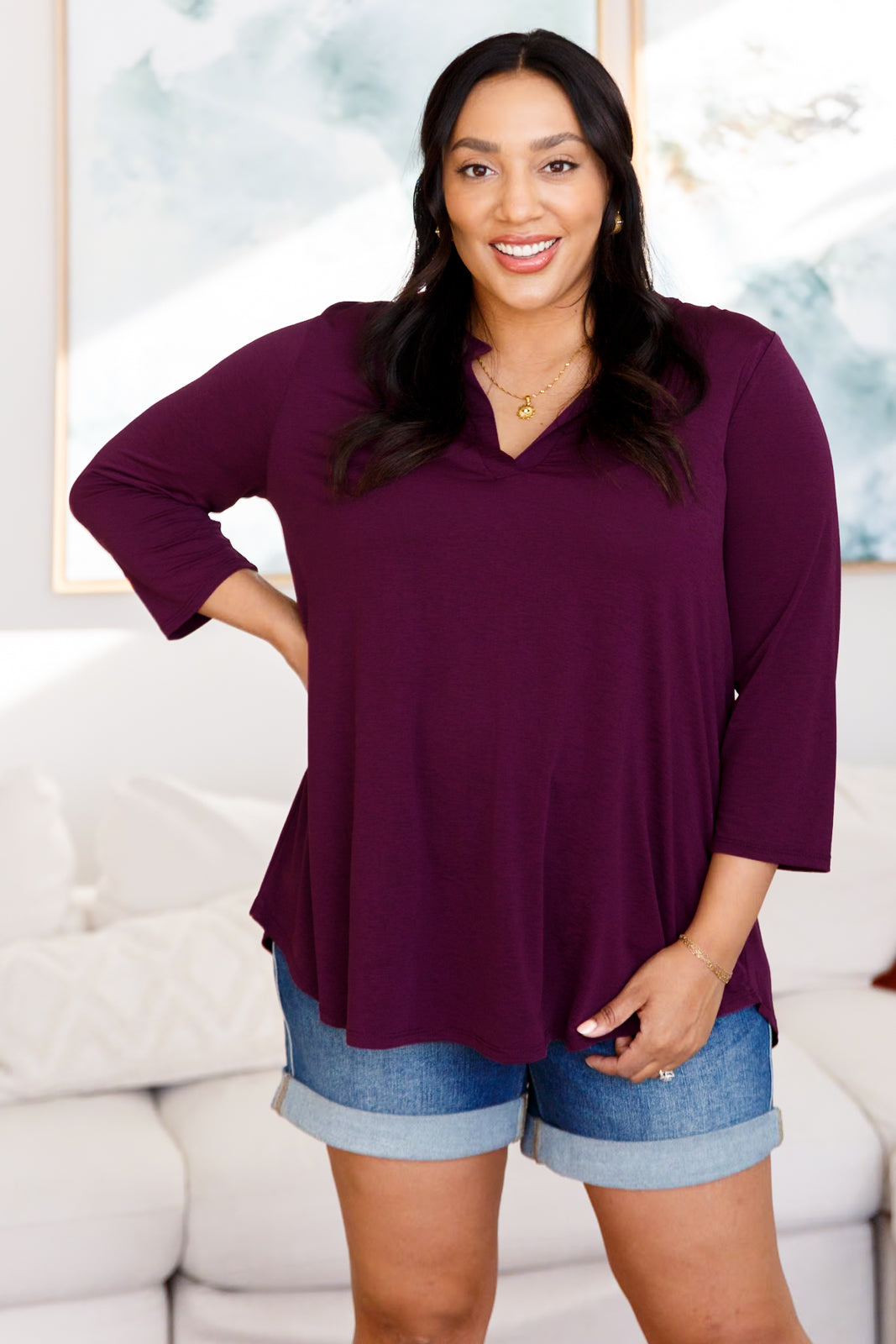 So Outstanding Top in Dark Magenta - Liarian Unlimited Boutique