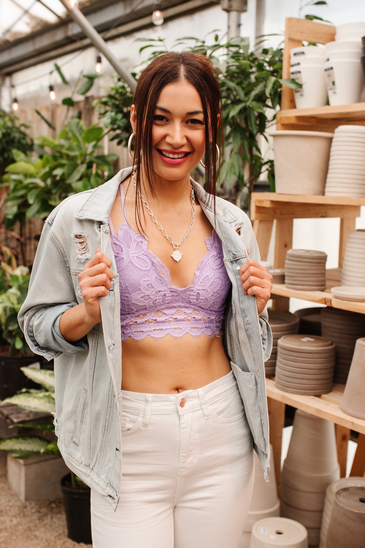 Así que este es el bralette Love en lavanda