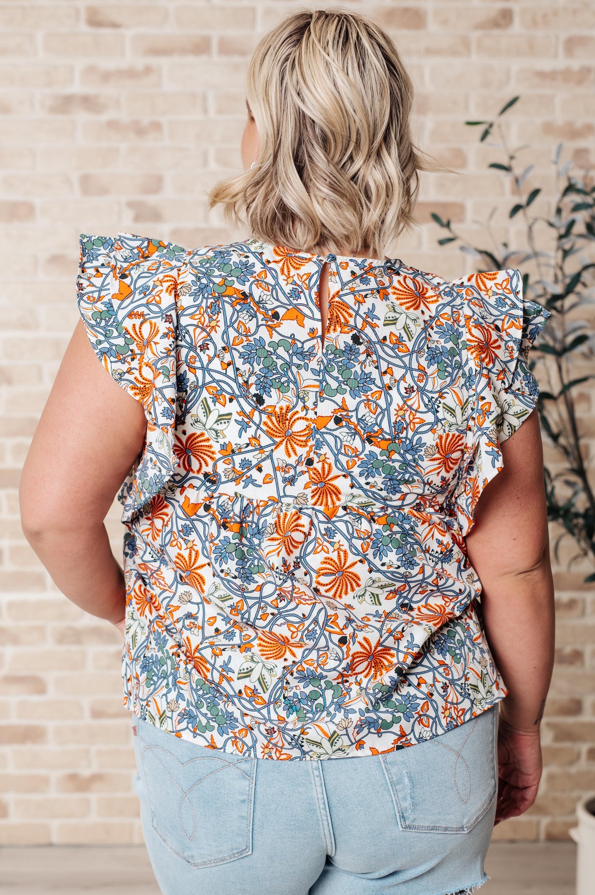 Blusa con mangas onduladas Something Peaceful