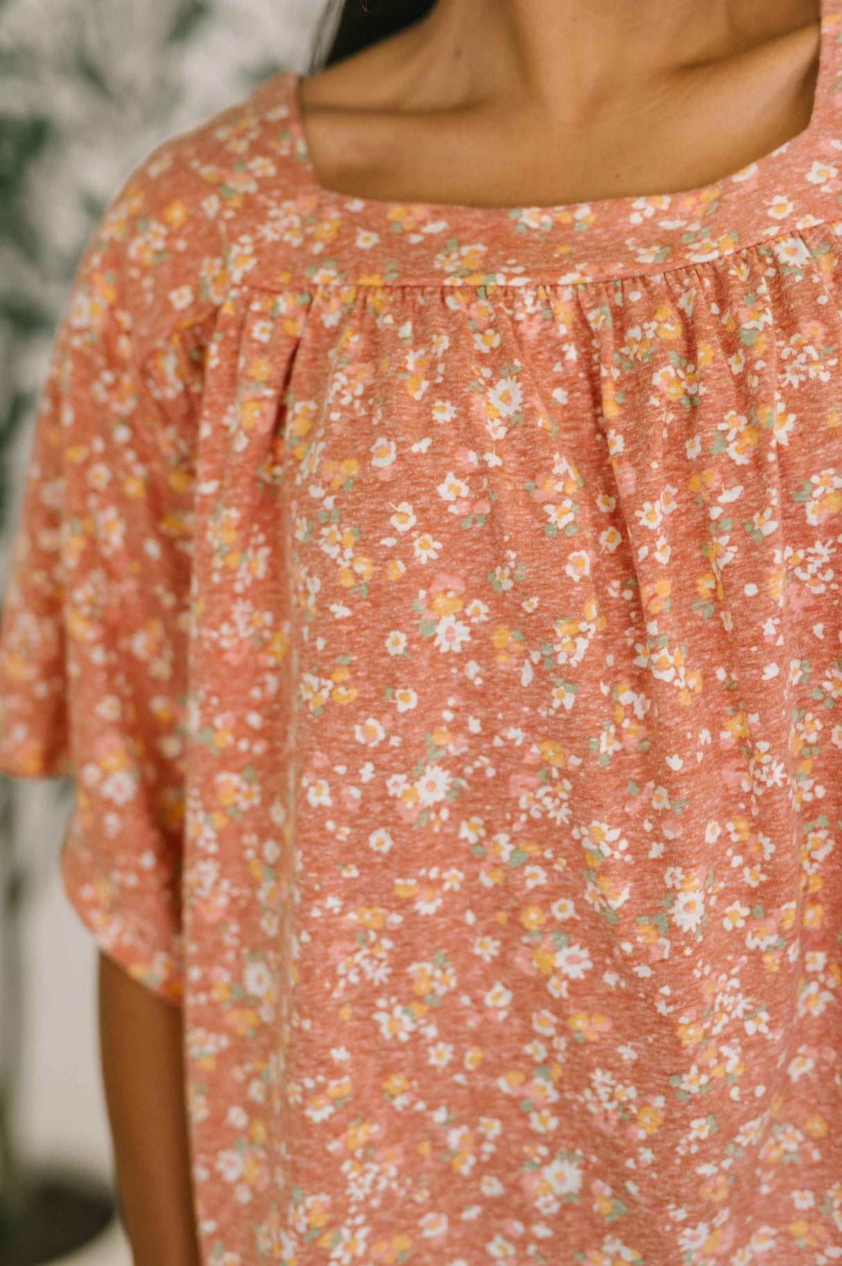 Spring Breeze Square Beck Top in Dusty Rose