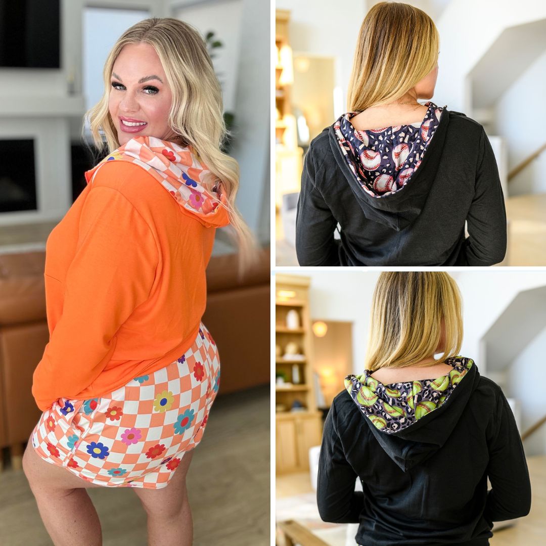 Sudadera con capucha Audre con media cremallera y tres estampados