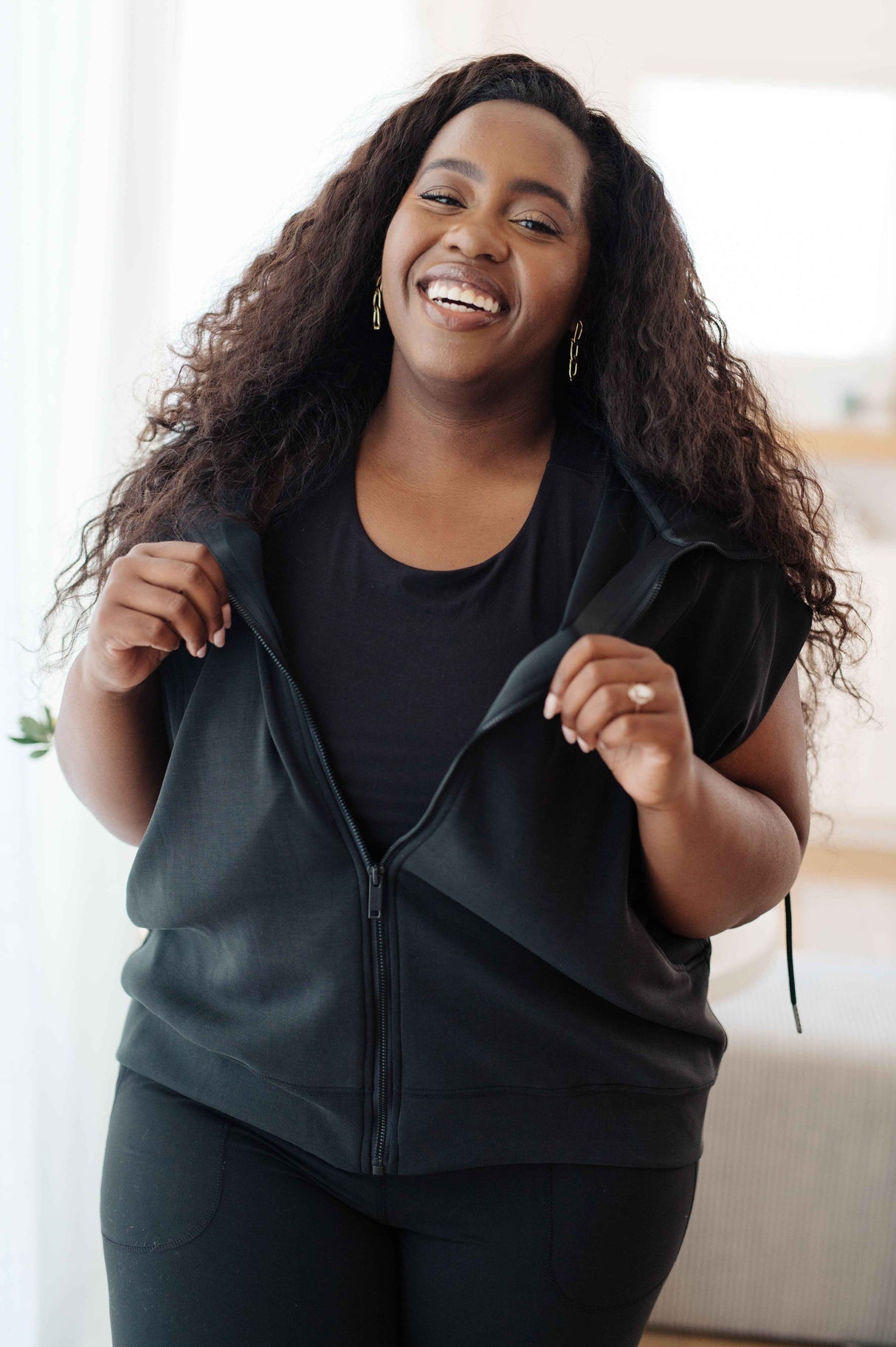 Still Moving Sleeveless Hoodie - Liarian Unlimited Boutique