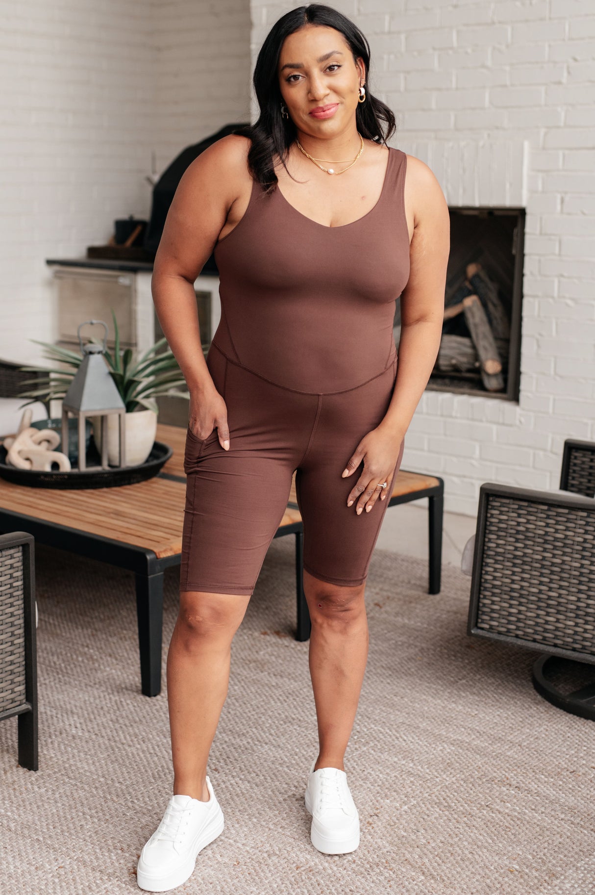 Sun Salutations Body Suit in Java - Liarian Unlimited Boutique
