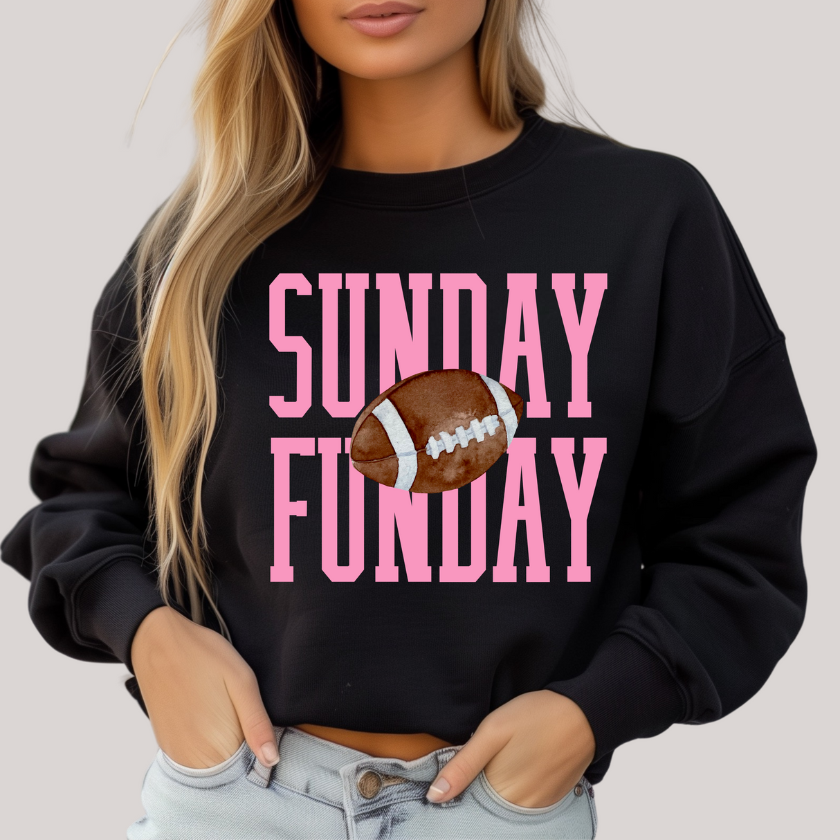 Sudadera negra con el juego del domingo divertido