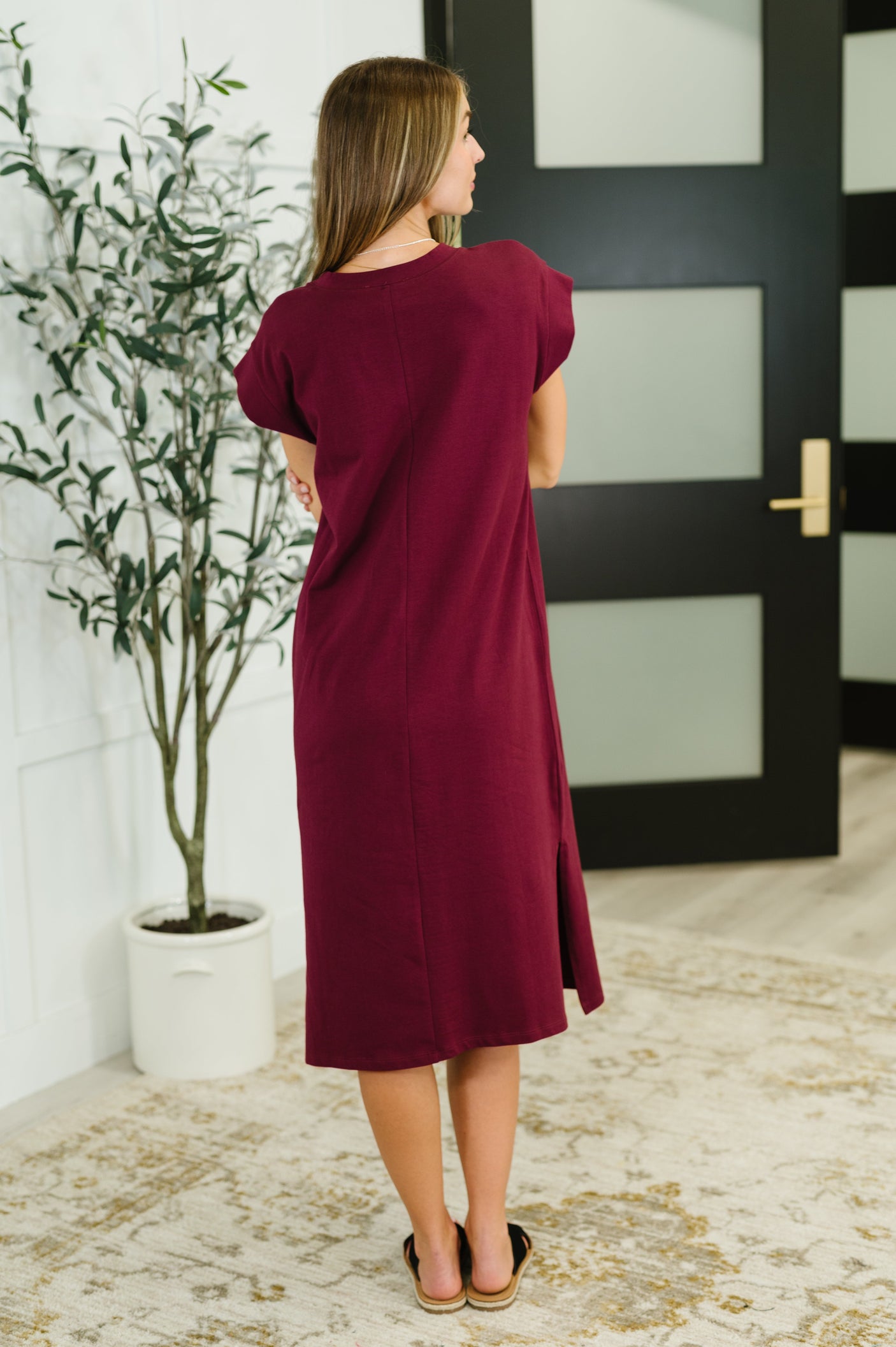 Sweet Like That Casual Dress in Cabernet - Liarian Unlimited Boutique