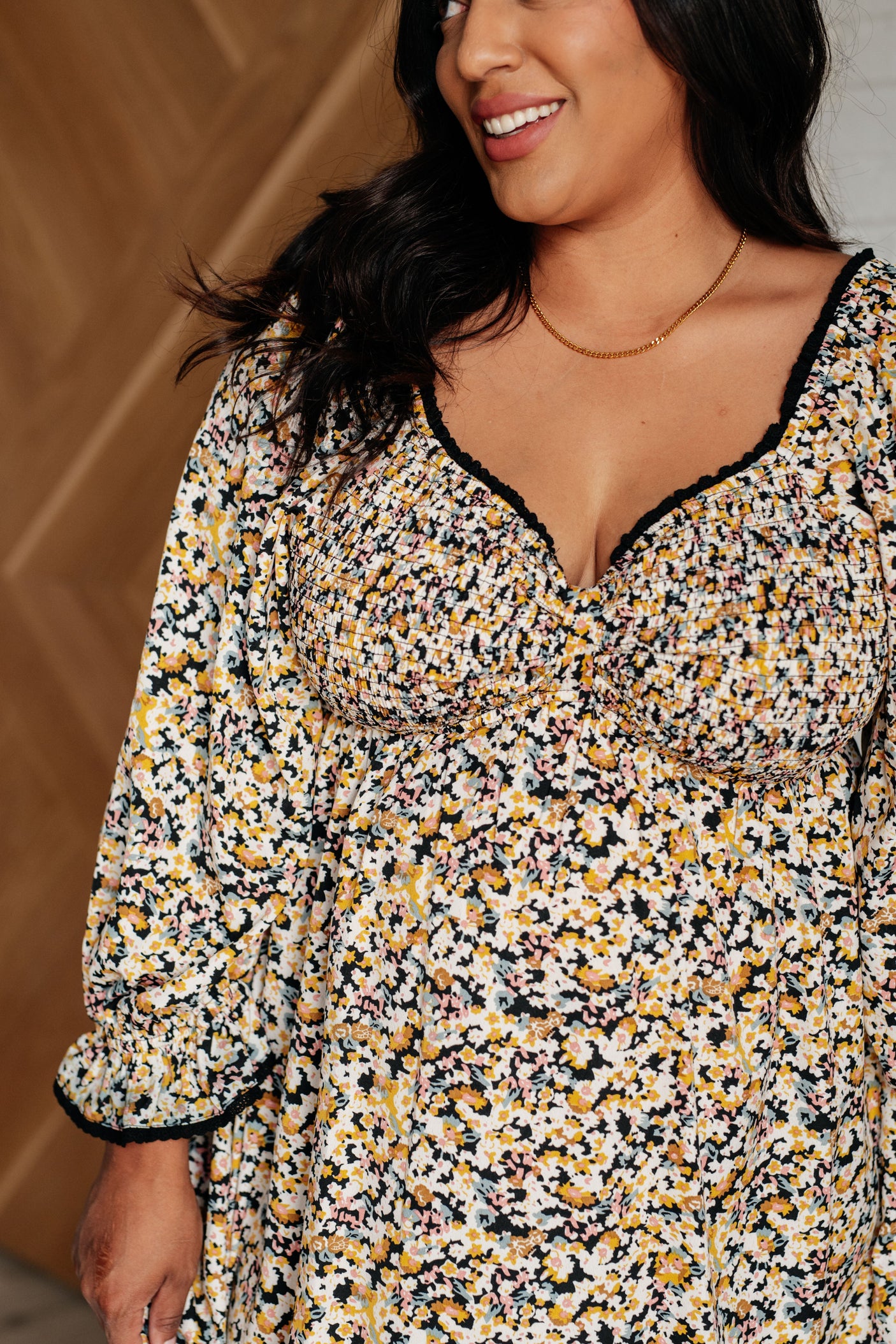 Vestido babydoll floral Sweet Solitude